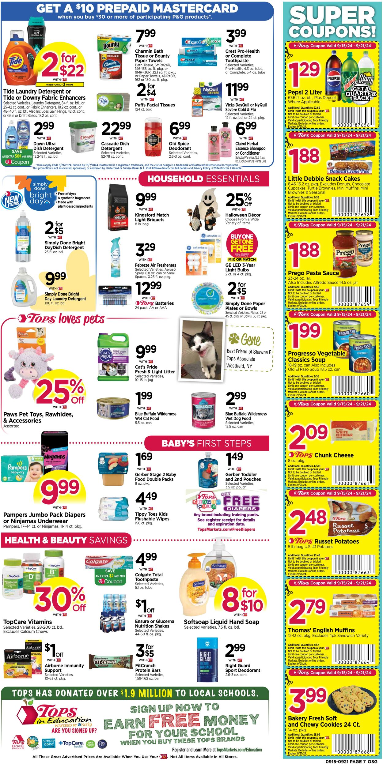 Weekly ad Tops Friendly Markets 09/15/2024 - 09/21/2024