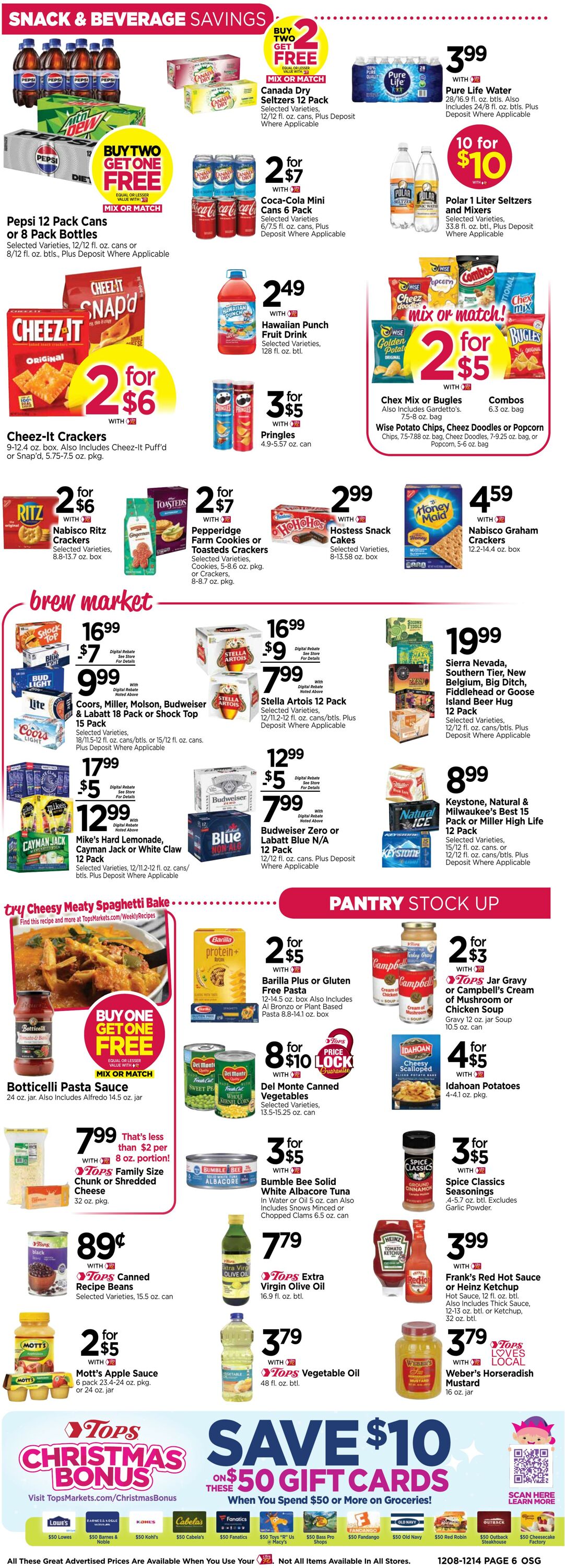 Weekly ad Tops Friendly Markets 12/08/2024 - 12/14/2024