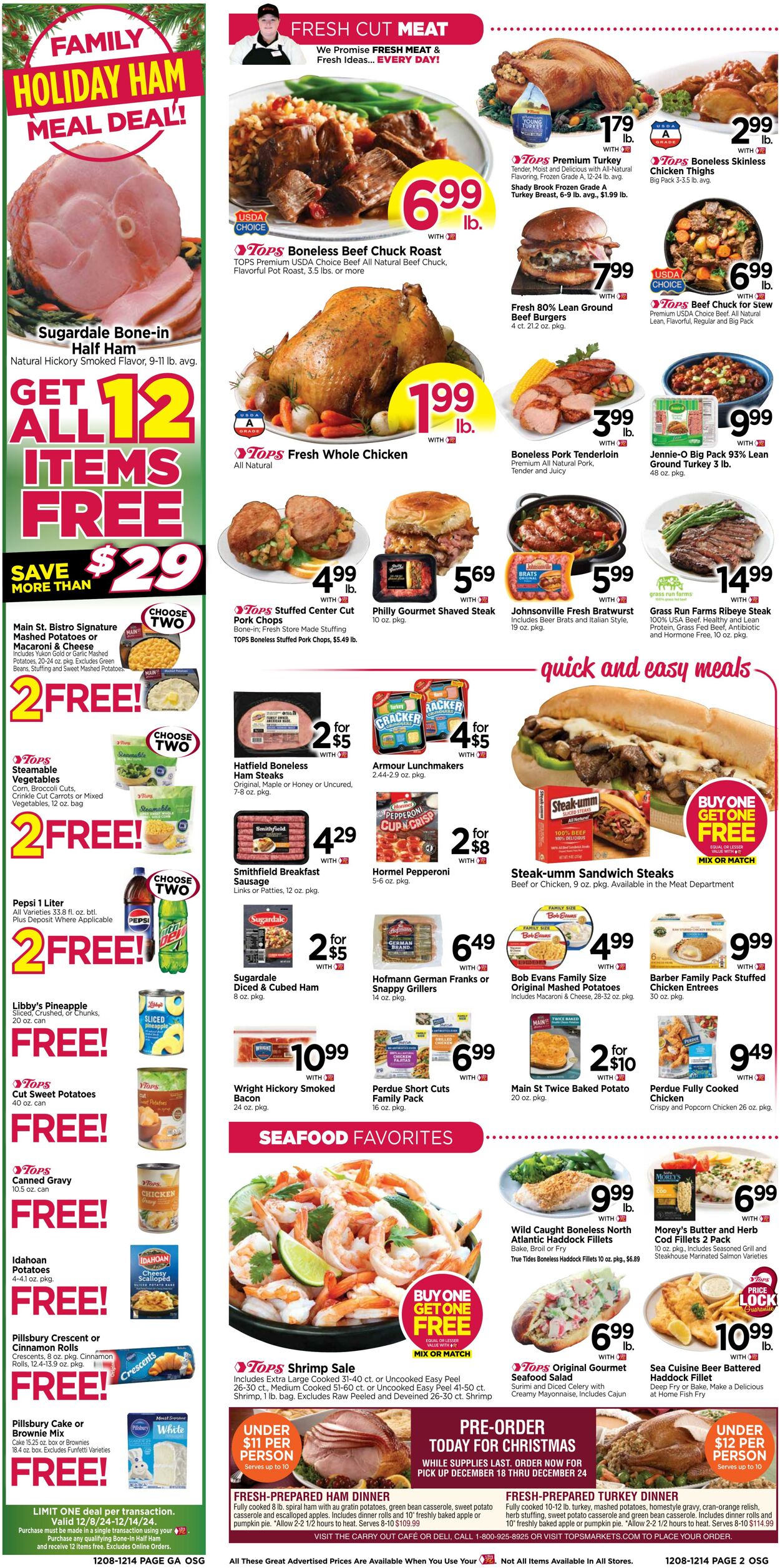 Weekly ad Tops Friendly Markets 12/08/2024 - 12/14/2024