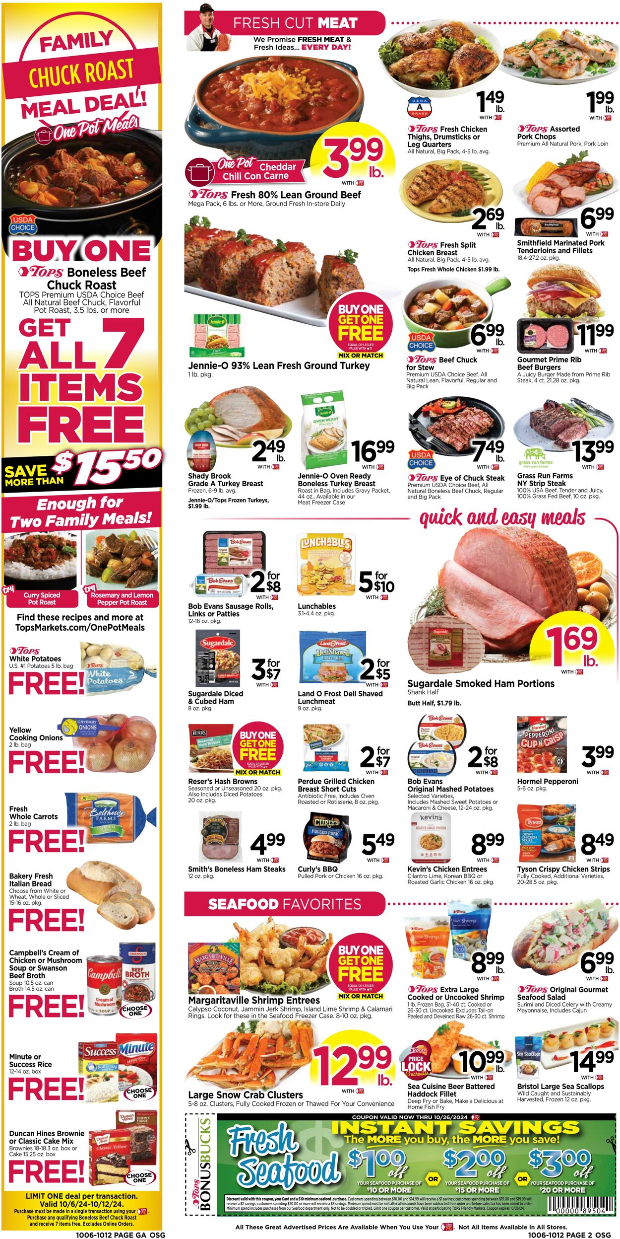 Weekly ad Tops Friendly Markets 10/06/2024 - 10/12/2024