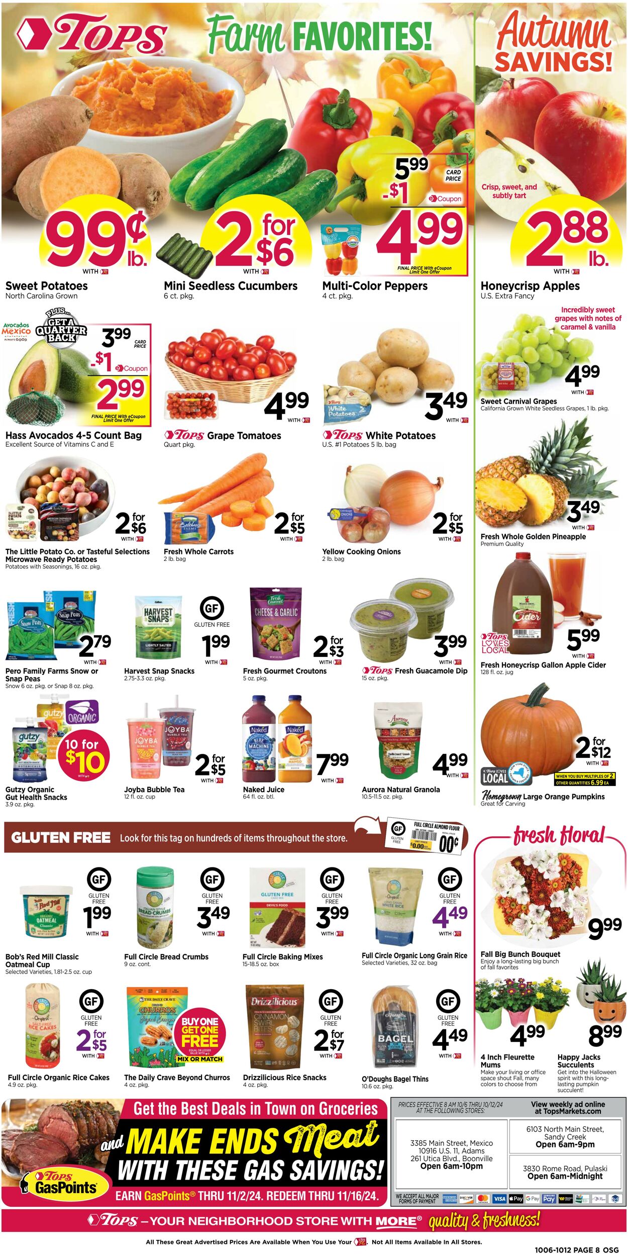 Weekly ad Tops Friendly Markets 10/06/2024 - 10/12/2024