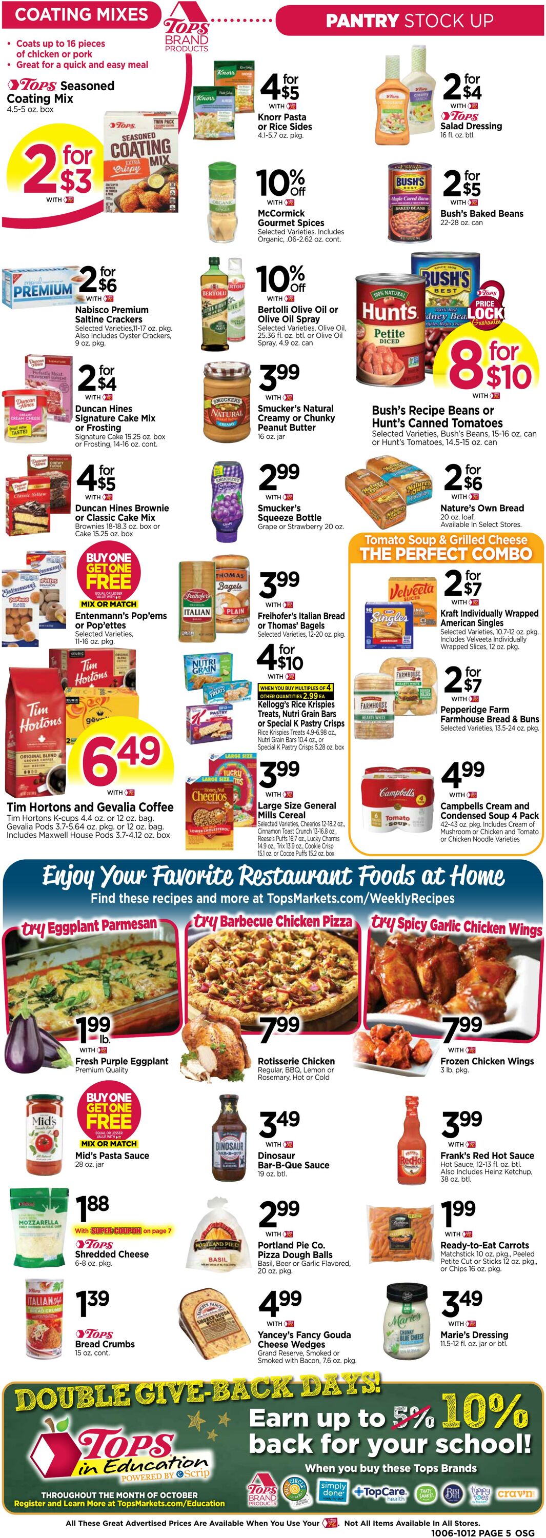 Weekly ad Tops Friendly Markets 10/06/2024 - 10/12/2024