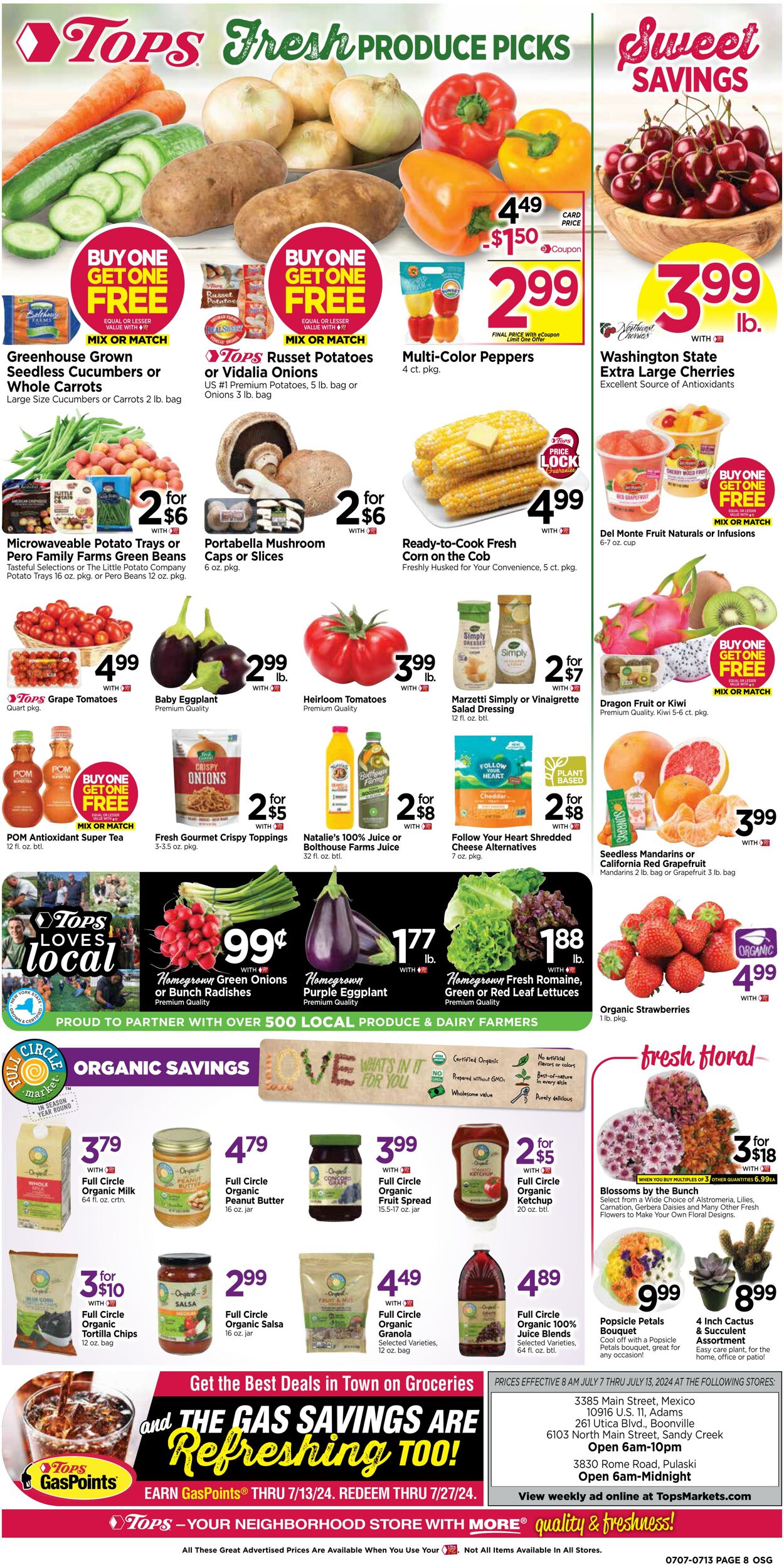 Weekly ad Tops Friendly Markets 07/07/2024 - 07/13/2024