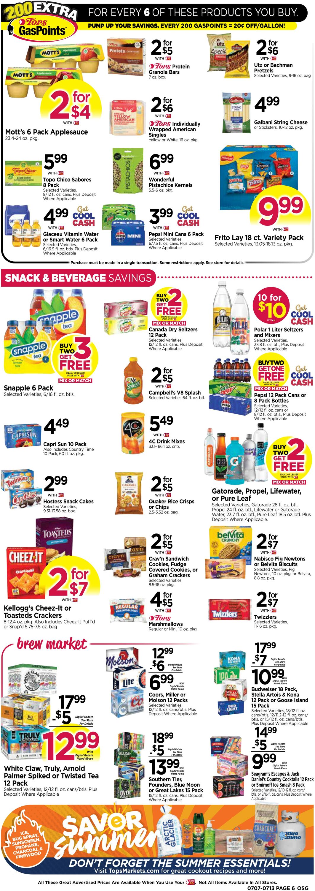 Weekly ad Tops Friendly Markets 07/07/2024 - 07/13/2024