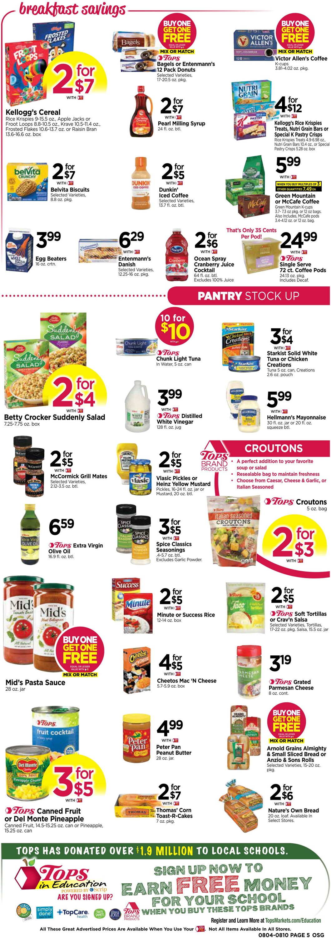 Weekly ad Tops Friendly Markets 08/04/2024 - 08/10/2024