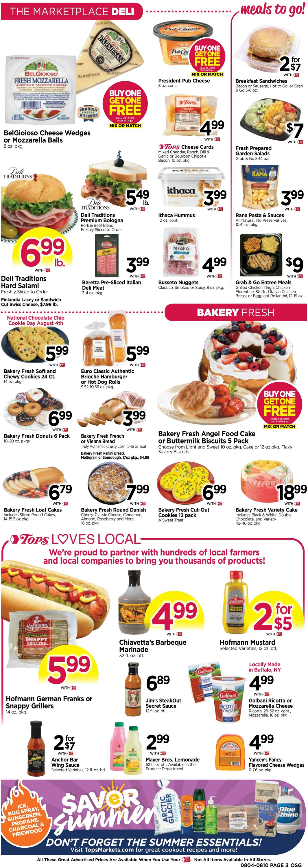 Weekly ad Tops Friendly Markets 08/04/2024 - 08/10/2024