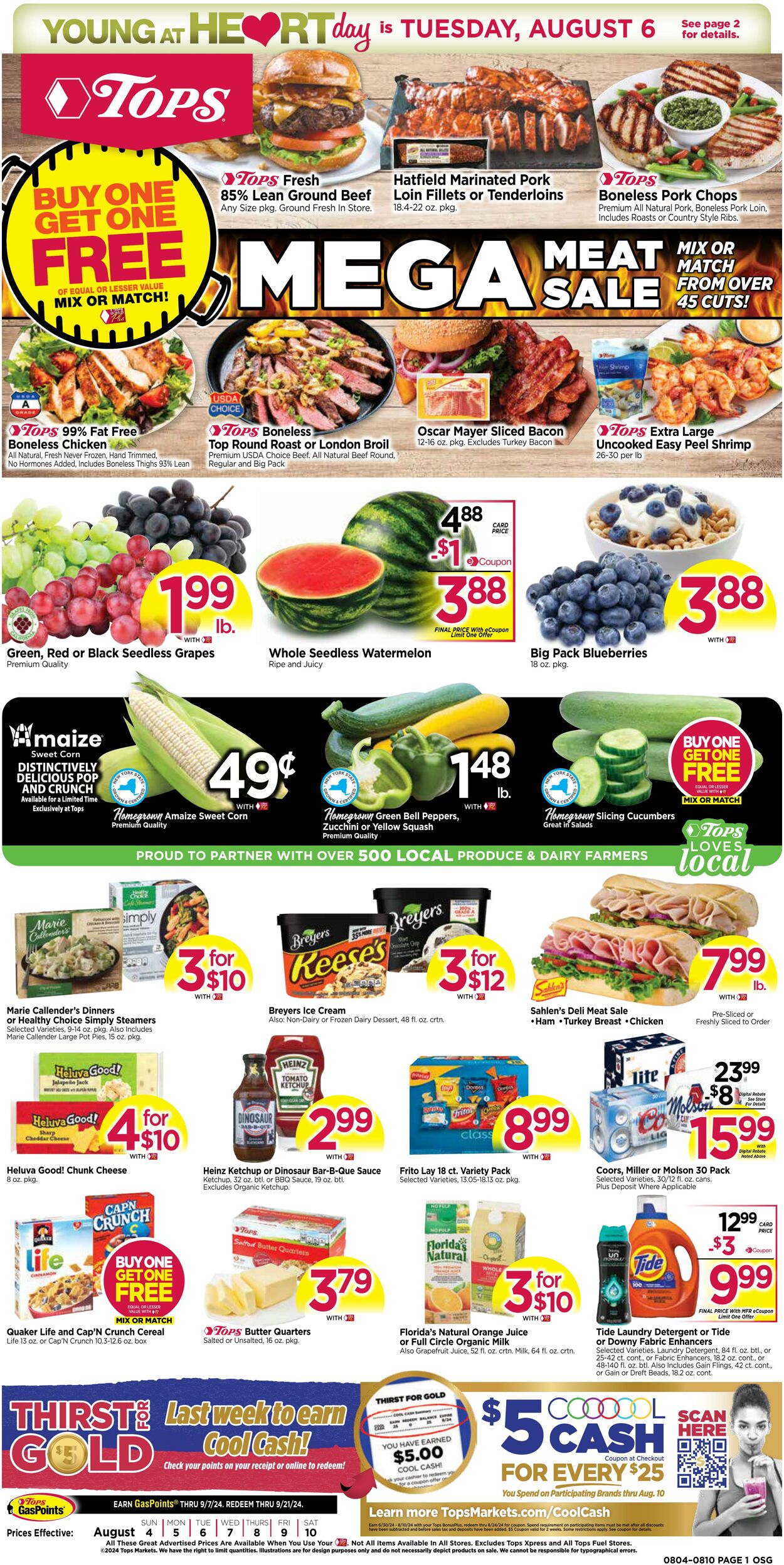 Weekly ad Tops Friendly Markets 08/04/2024 - 08/10/2024