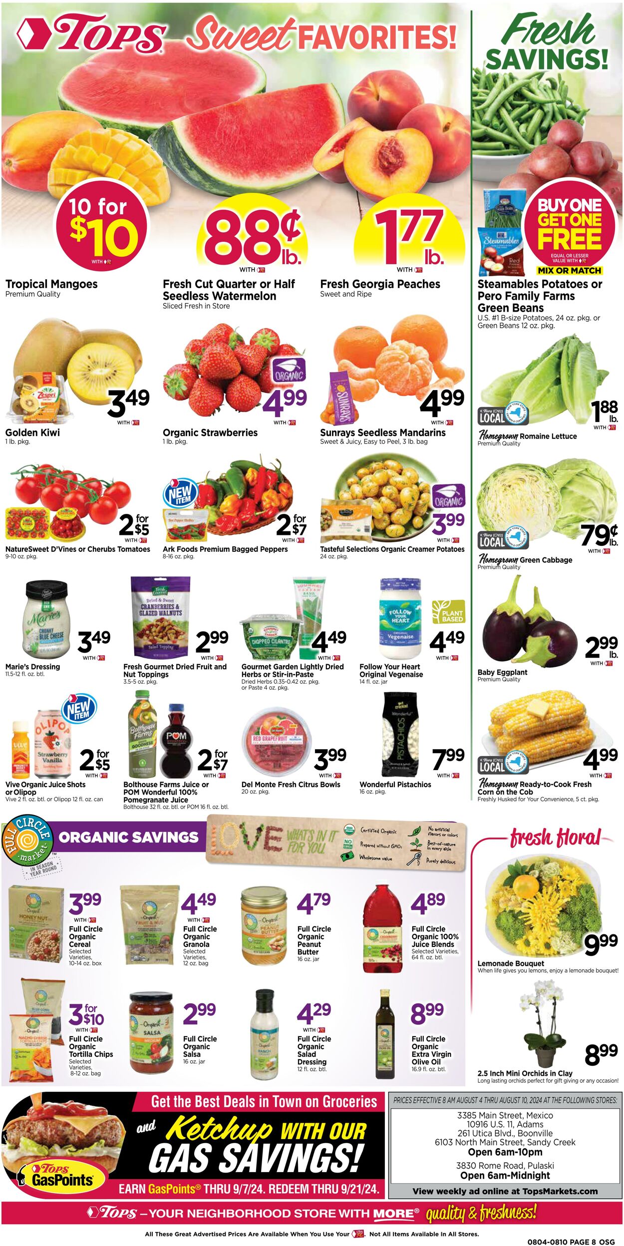 Weekly ad Tops Friendly Markets 08/04/2024 - 08/10/2024