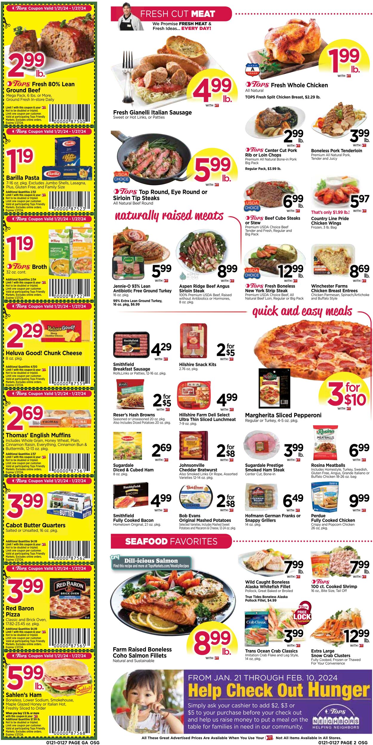 Weekly ad Tops Friendly Markets 01/21/2024 - 01/27/2024