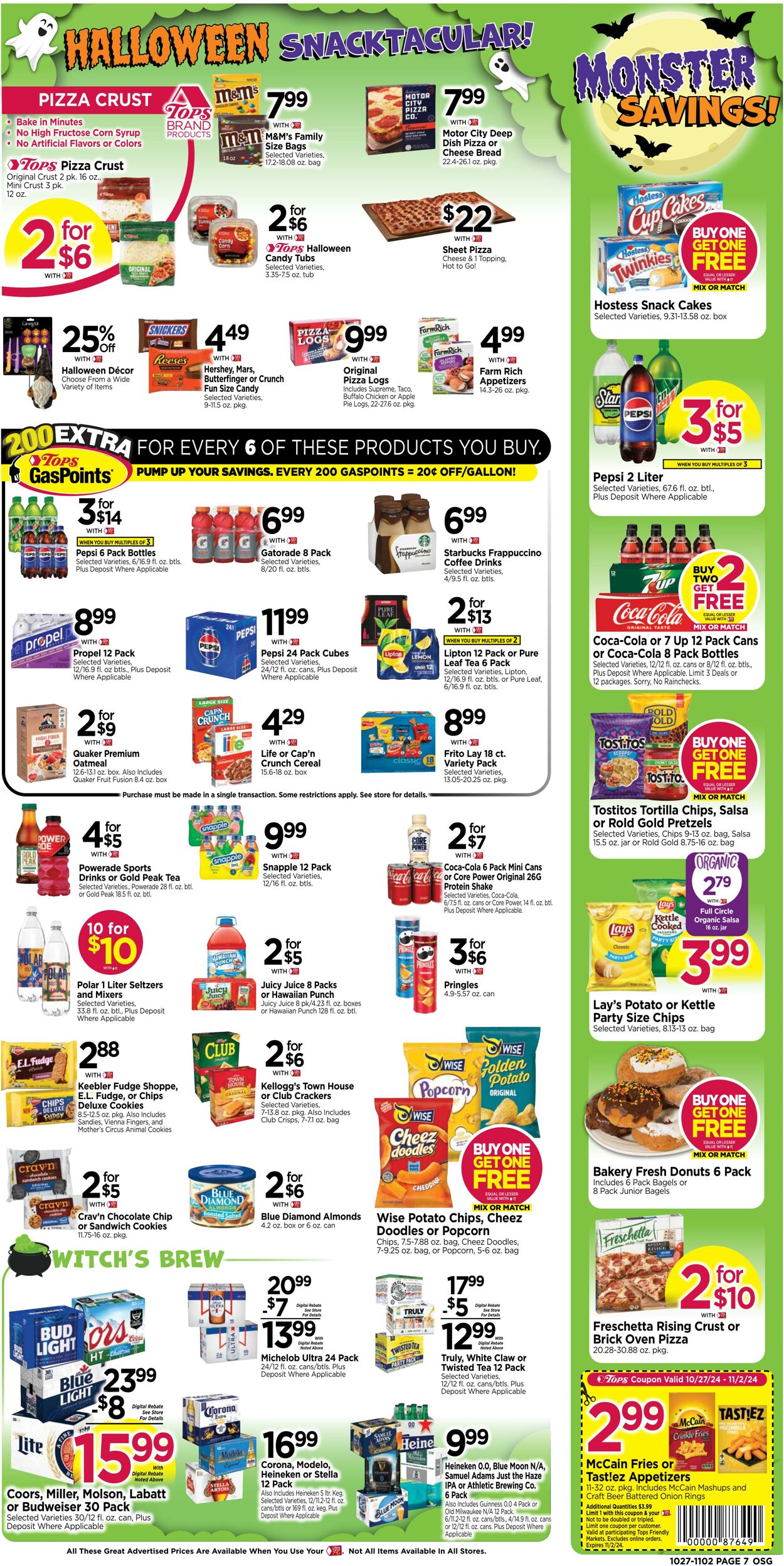 Weekly ad Tops Friendly Markets 10/27/2024 - 11/02/2024