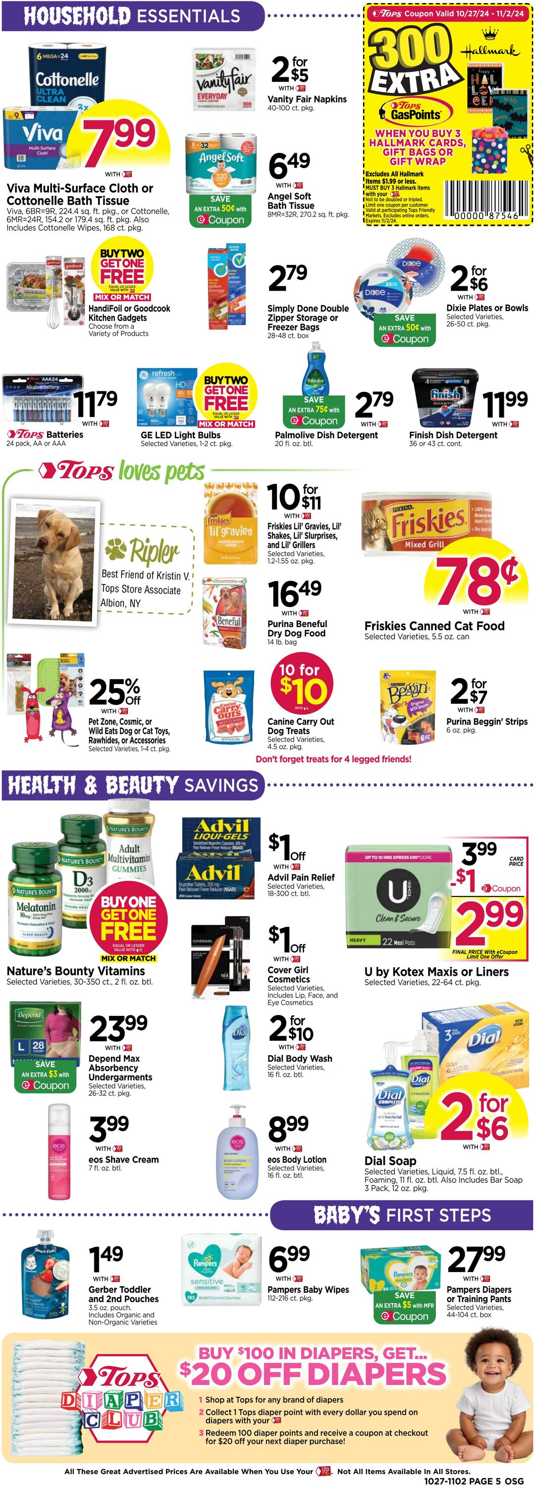 Weekly ad Tops Friendly Markets 10/27/2024 - 11/02/2024