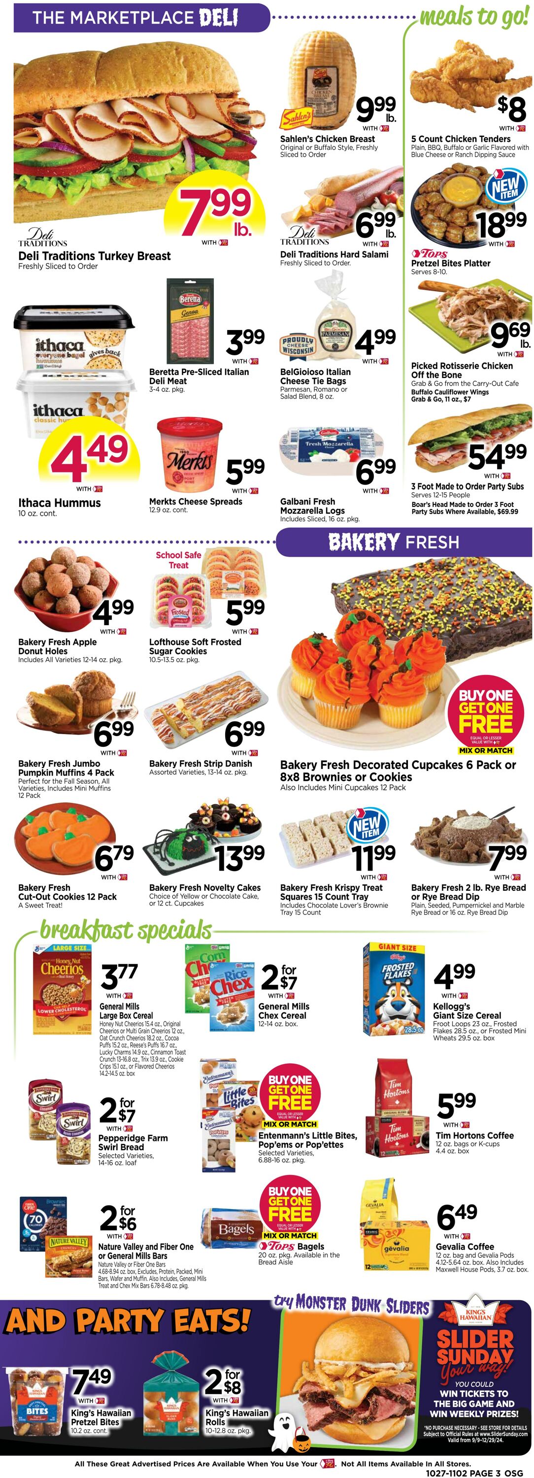 Weekly ad Tops Friendly Markets 10/27/2024 - 11/02/2024