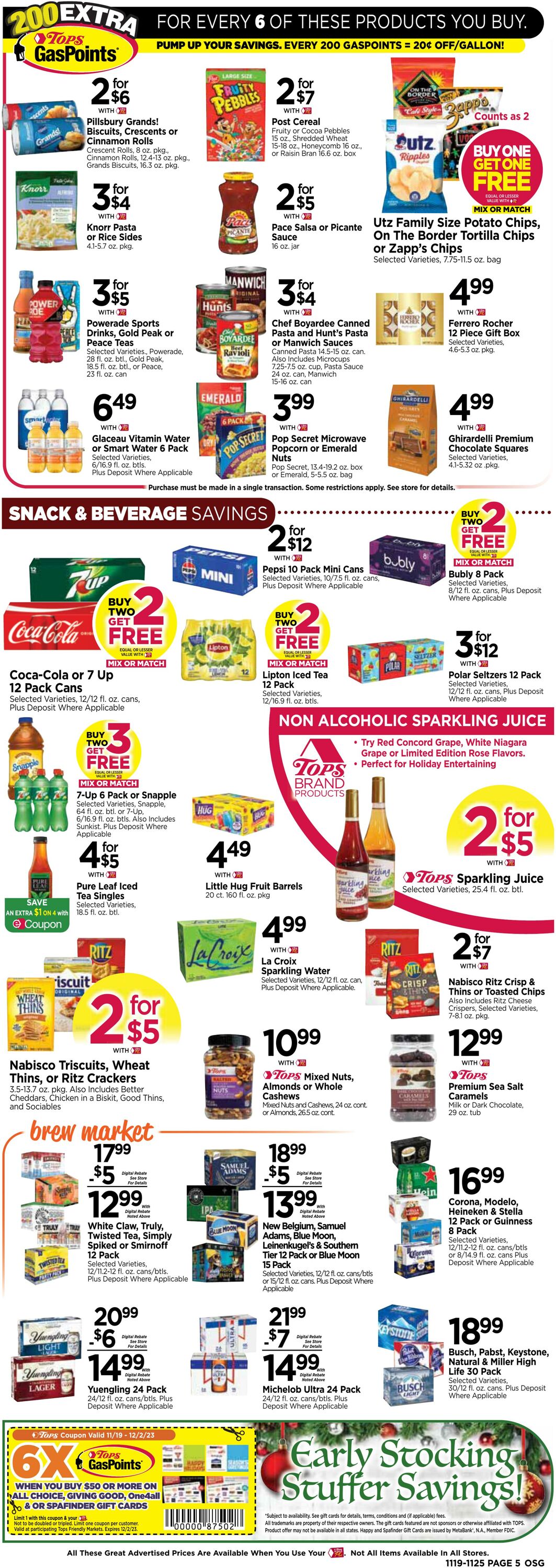 Weekly ad Tops Friendly Markets 11/19/2023 - 11/25/2023