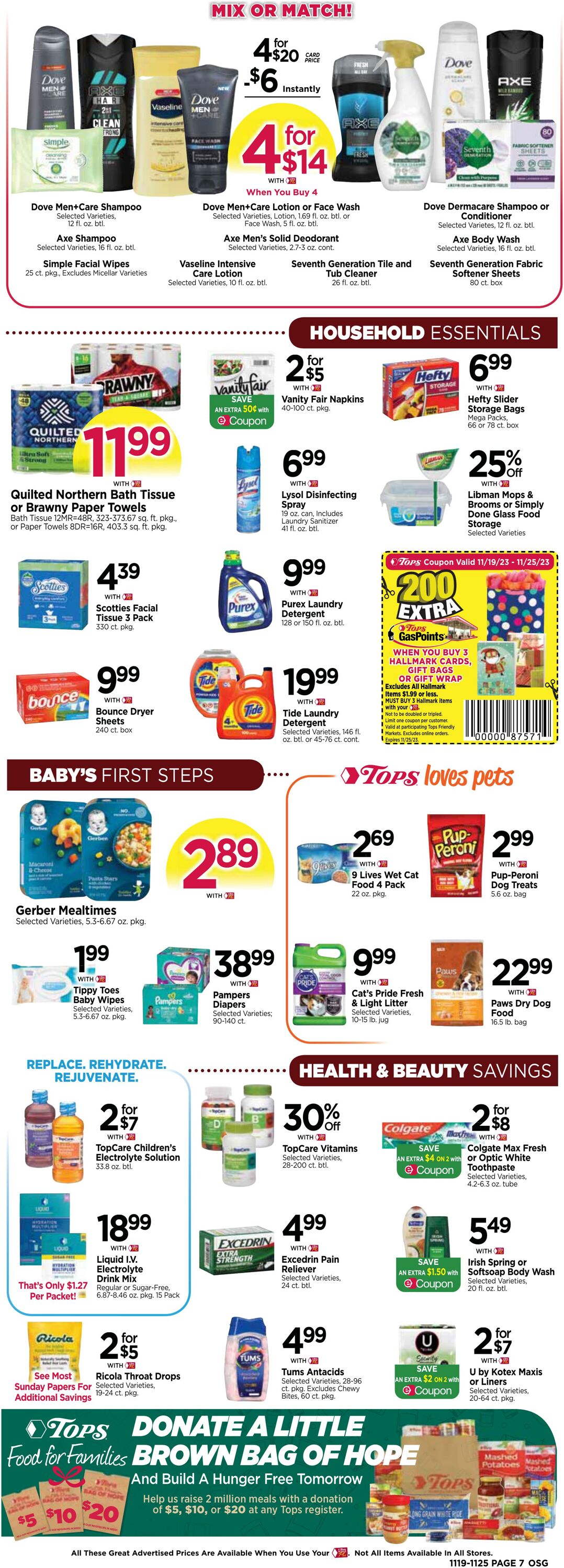 Weekly ad Tops Friendly Markets 11/19/2023 - 11/25/2023