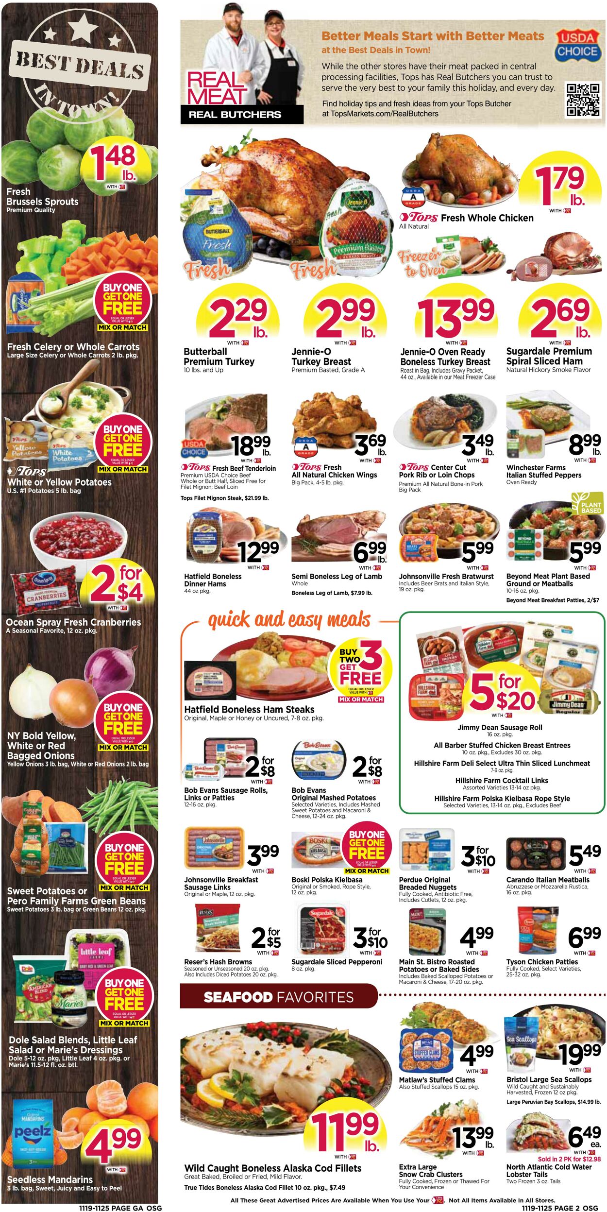 Weekly ad Tops Friendly Markets 11/19/2023 - 11/25/2023