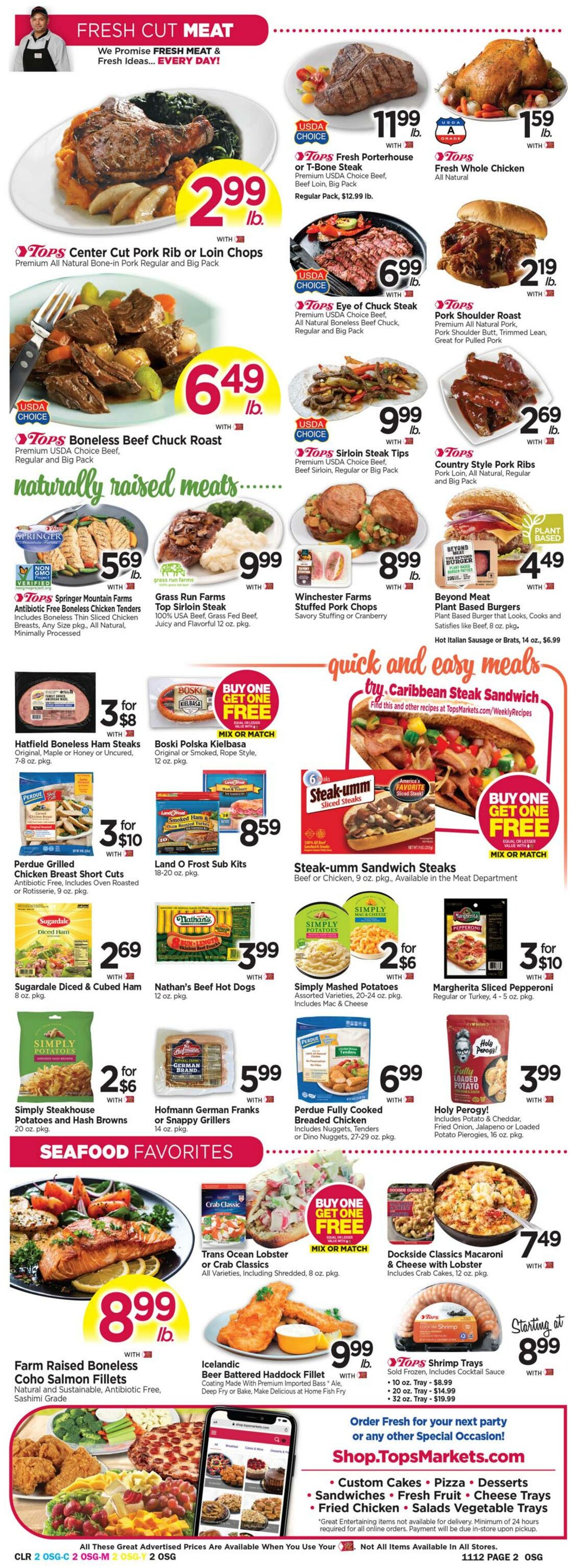Weekly ad Tops Friendly Markets 11/06/2022-11/12/2022