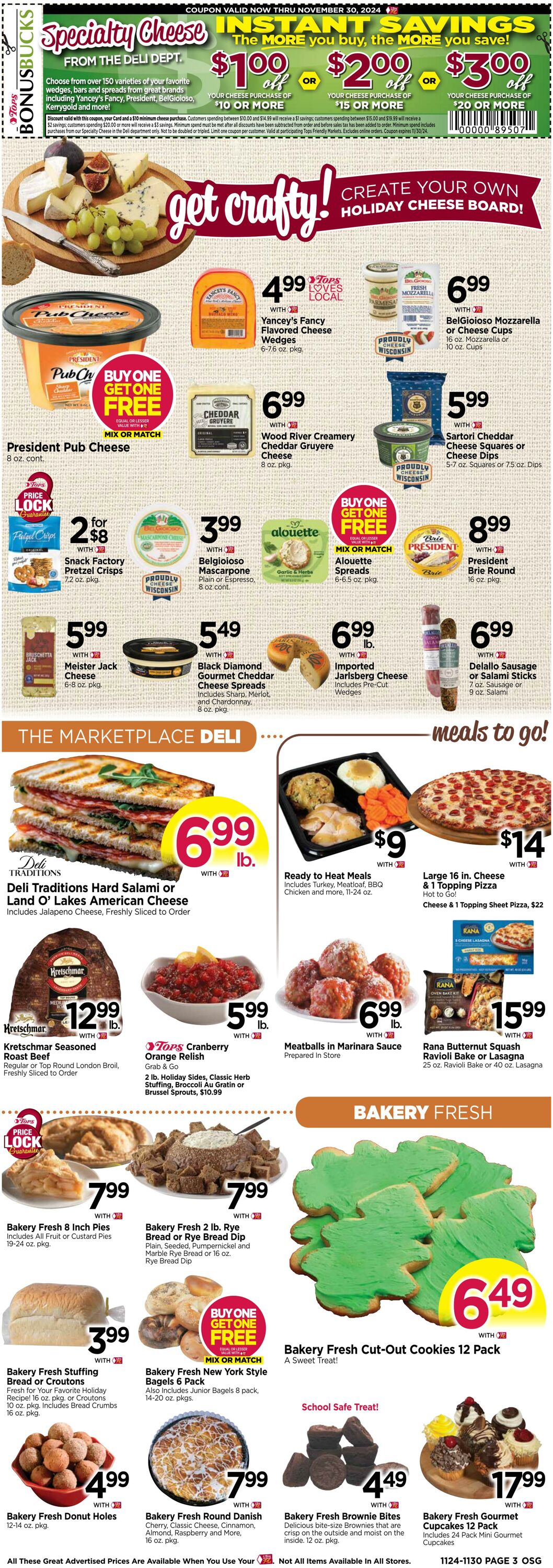 Weekly ad Tops Friendly Markets 11/24/2024 - 11/30/2024