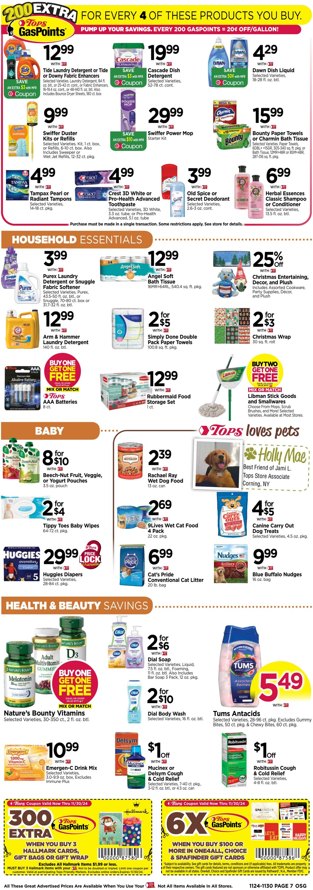 Weekly ad Tops Friendly Markets 11/24/2024 - 11/30/2024