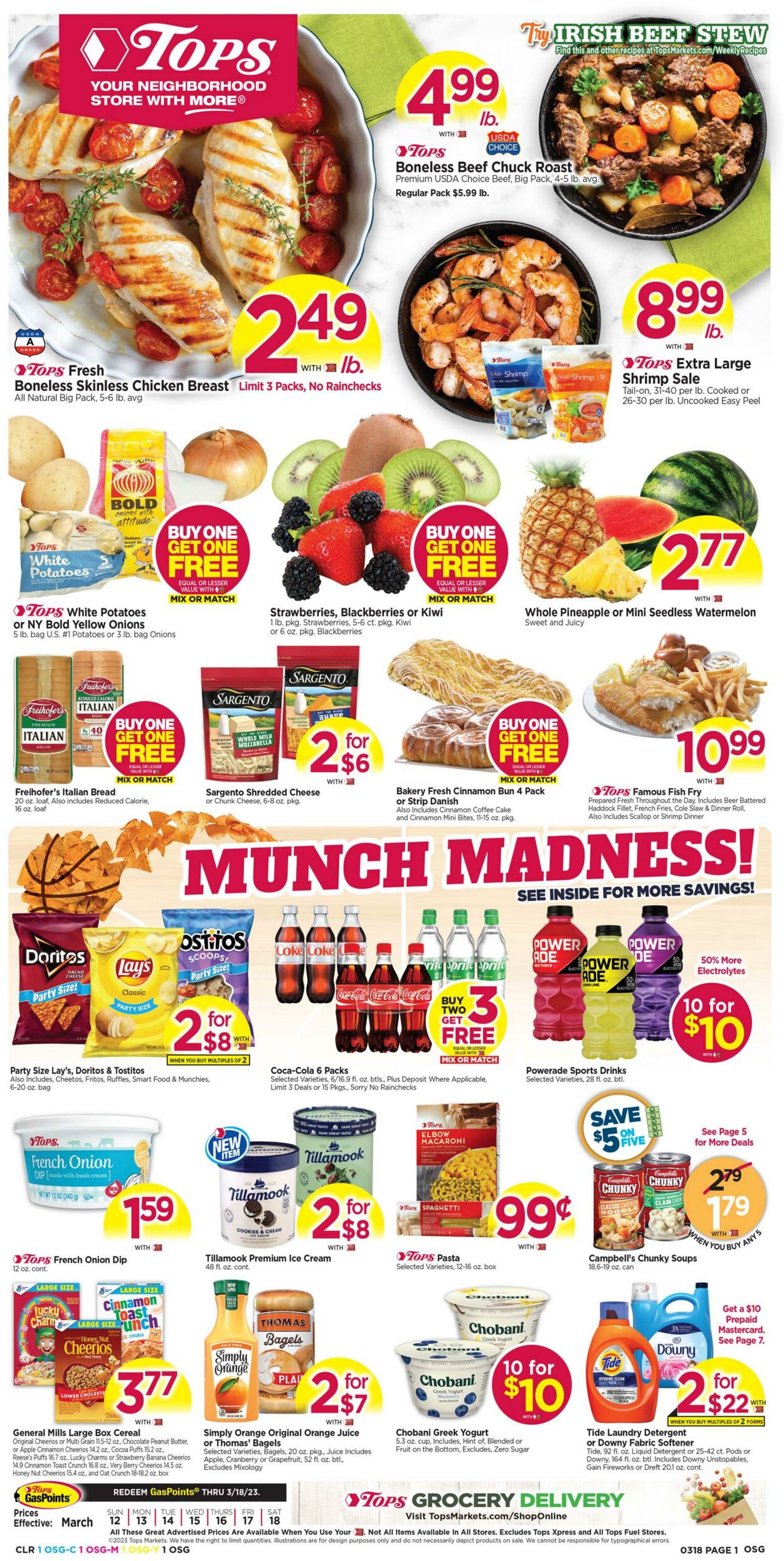 Weekly ad Tops Friendly Markets 03/12/2023 - 03/18/2023