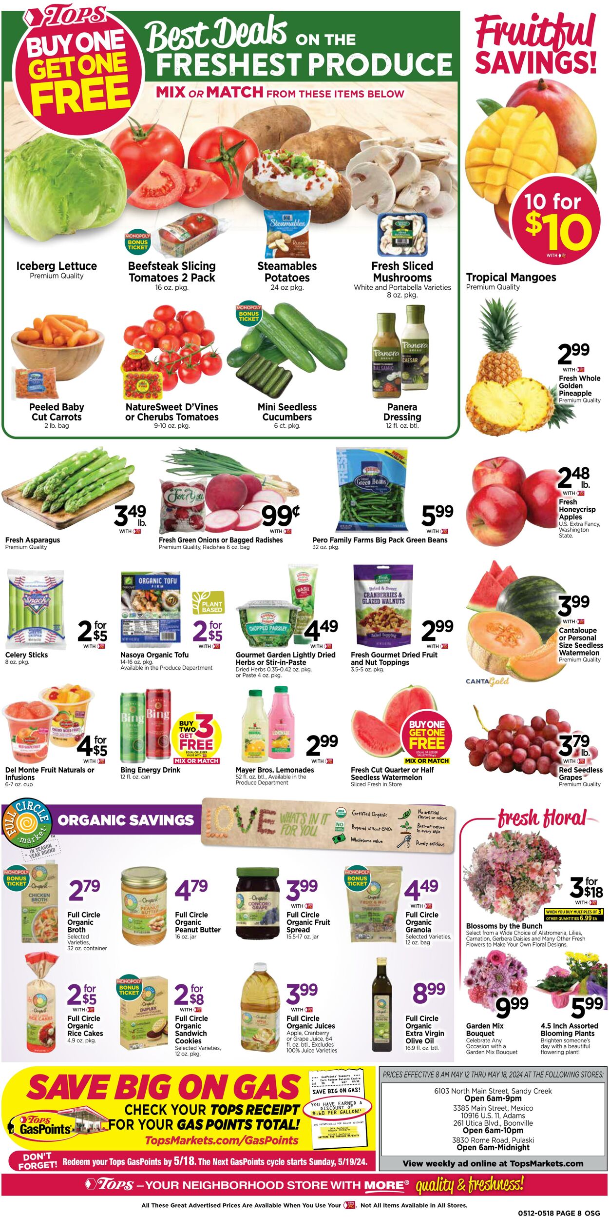 Weekly ad Tops Friendly Markets 05/12/2024 - 05/18/2024