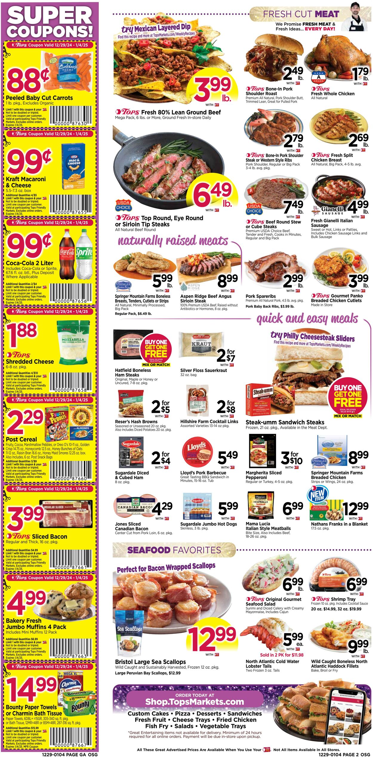 Weekly ad Tops Friendly Markets 12/29/2025 - 01/04/2026