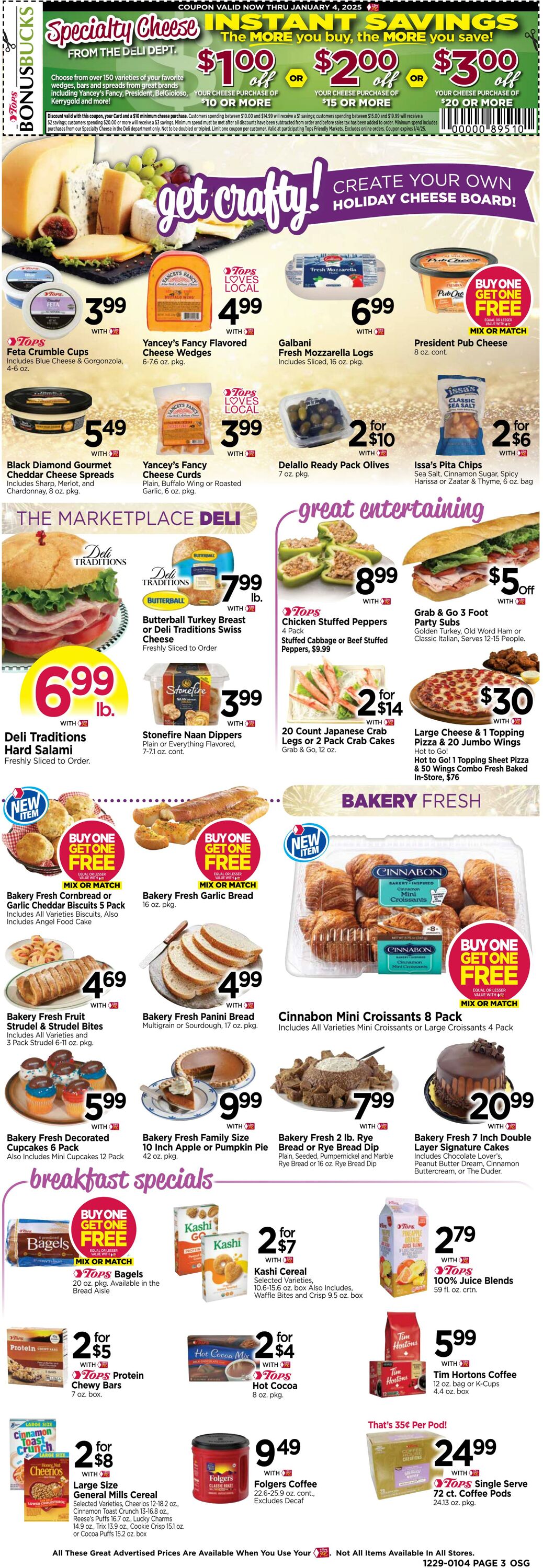 Weekly ad Tops Friendly Markets 12/29/2025 - 01/04/2026