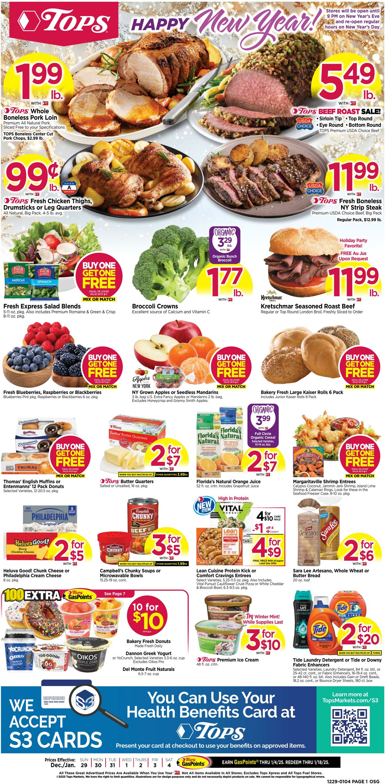 Weekly ad Tops Friendly Markets 12/29/2025 - 01/04/2026