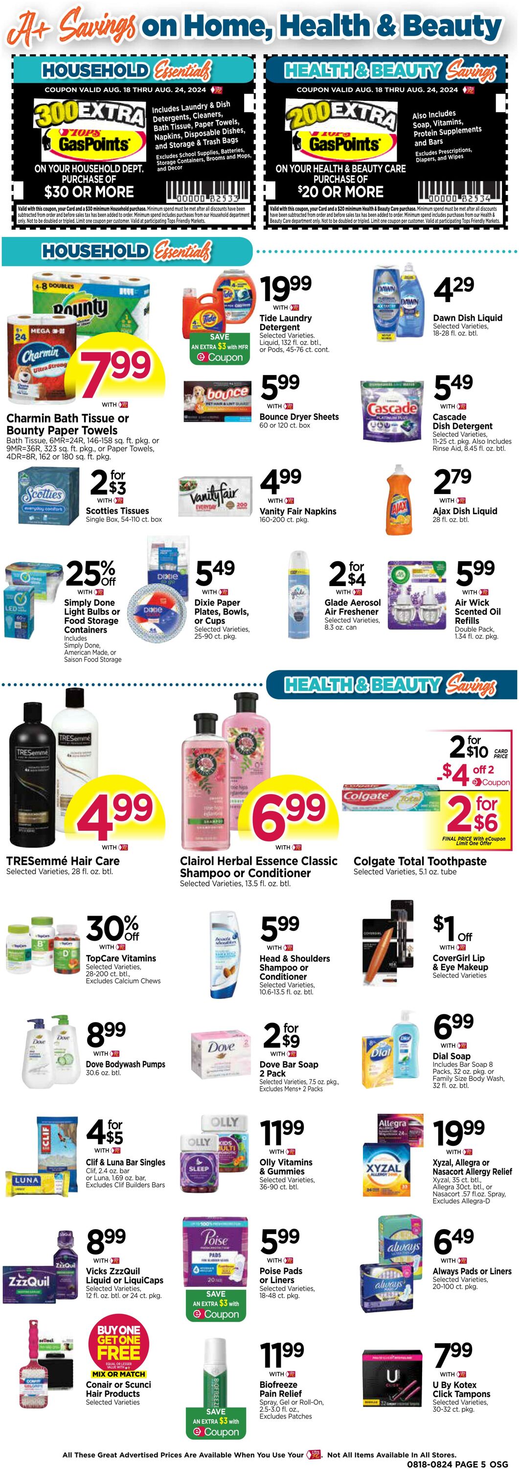 Weekly ad Tops Friendly Markets 08/18/2024 - 08/24/2024