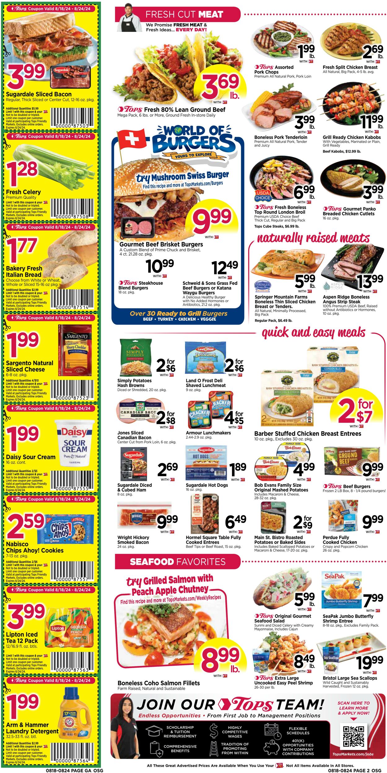 Weekly ad Tops Friendly Markets 08/18/2024 - 08/24/2024