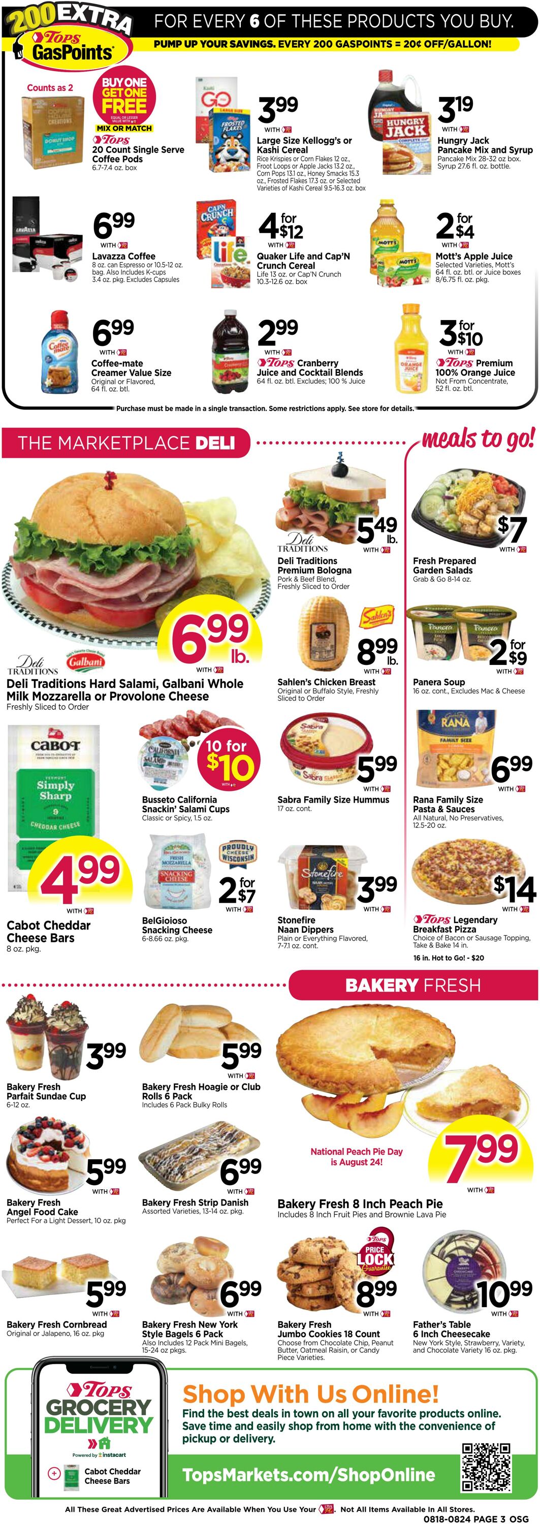 Weekly ad Tops Friendly Markets 08/18/2024 - 08/24/2024