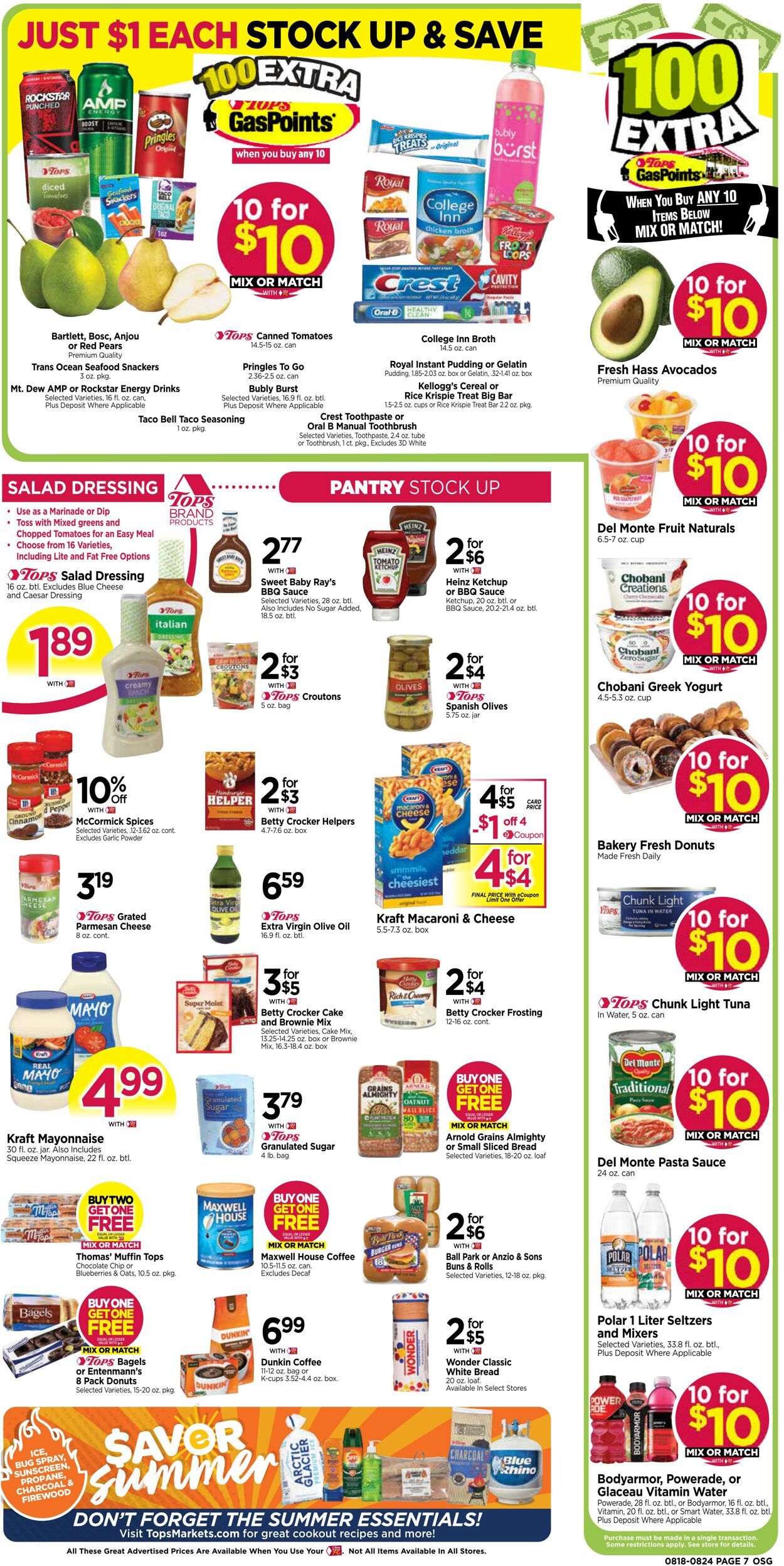 Weekly ad Tops Friendly Markets 08/18/2024 - 08/24/2024