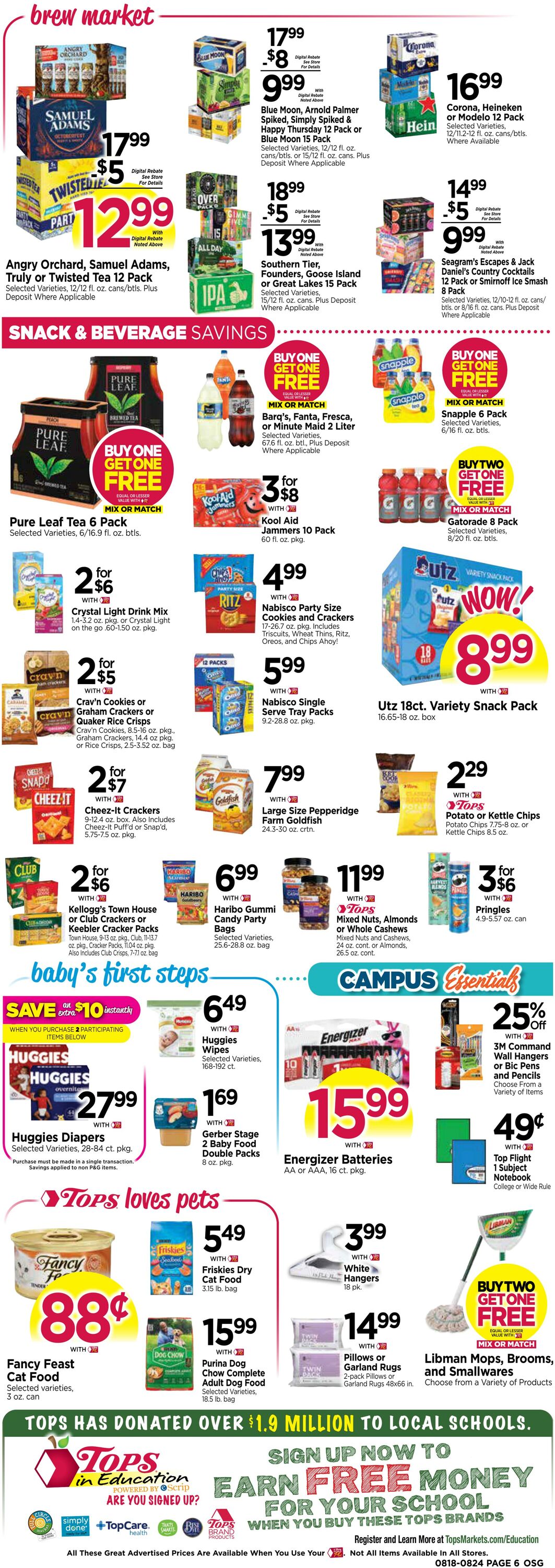 Weekly ad Tops Friendly Markets 08/18/2024 - 08/24/2024