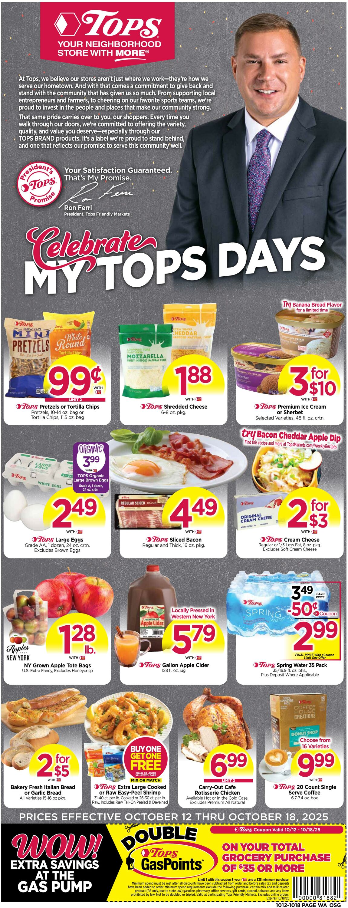 Weekly ad Tops Friendly Markets 10/12/2025 - 10/18/2025