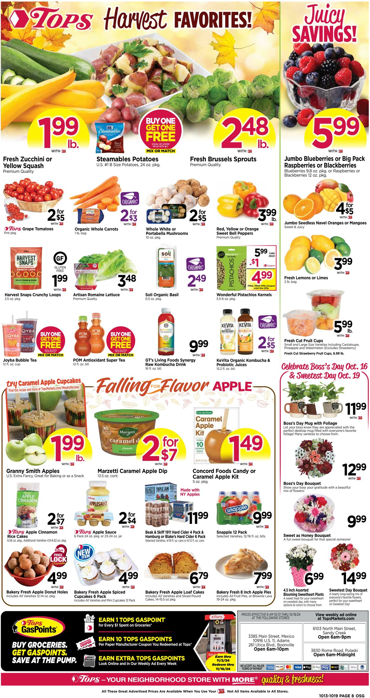 Weekly ad Tops Friendly Markets 10/13/2024 - 10/19/2024