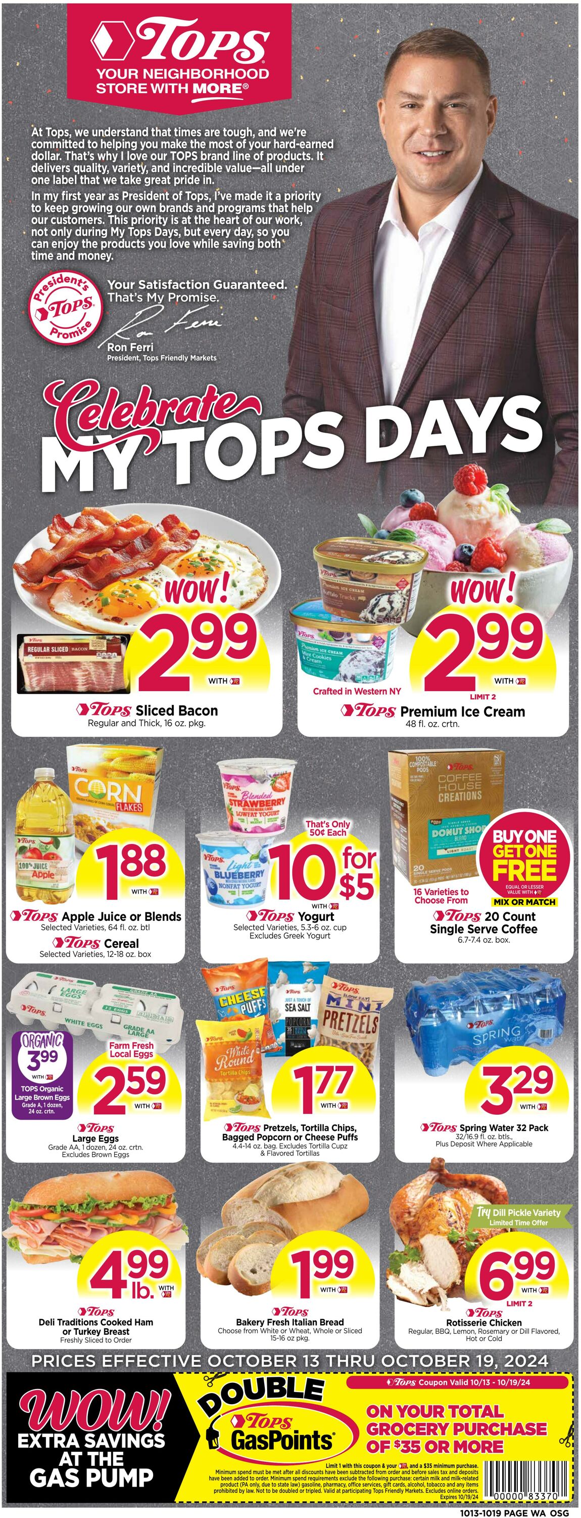 Weekly ad Tops Friendly Markets 10/13/2024 - 10/19/2024