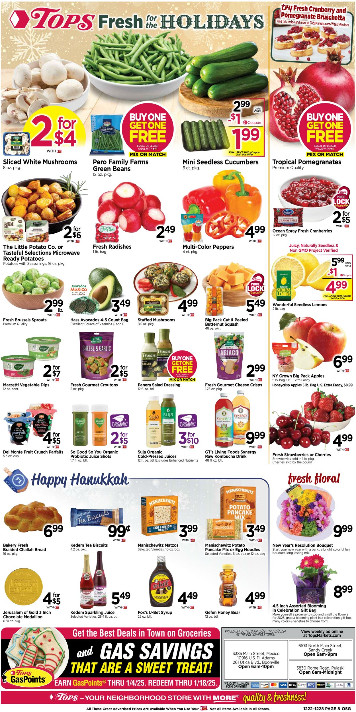 Weekly ad Tops Friendly Markets 12/22/2024 - 12/28/2024