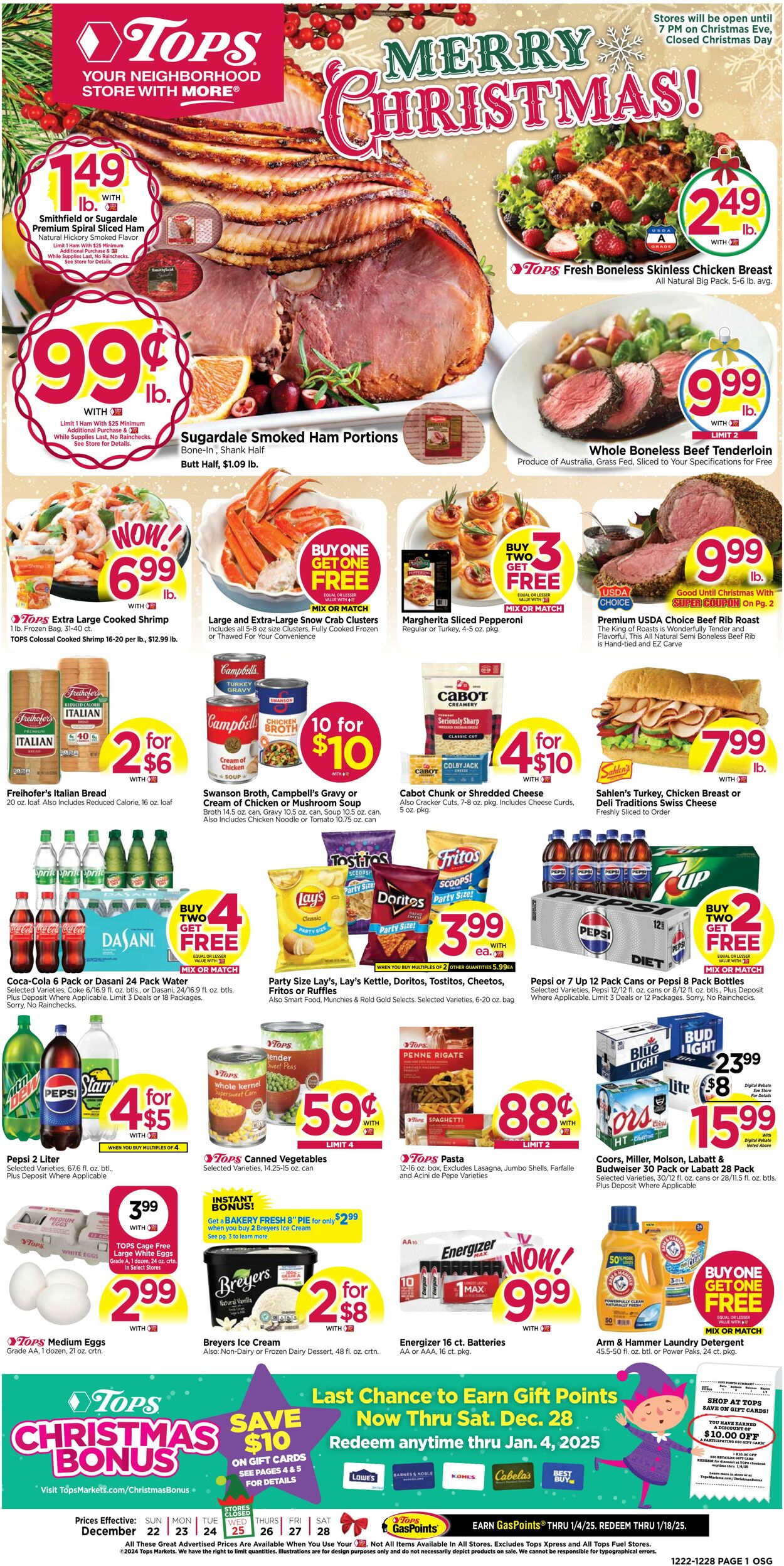 Weekly ad Tops Friendly Markets 12/22/2024 - 12/28/2024