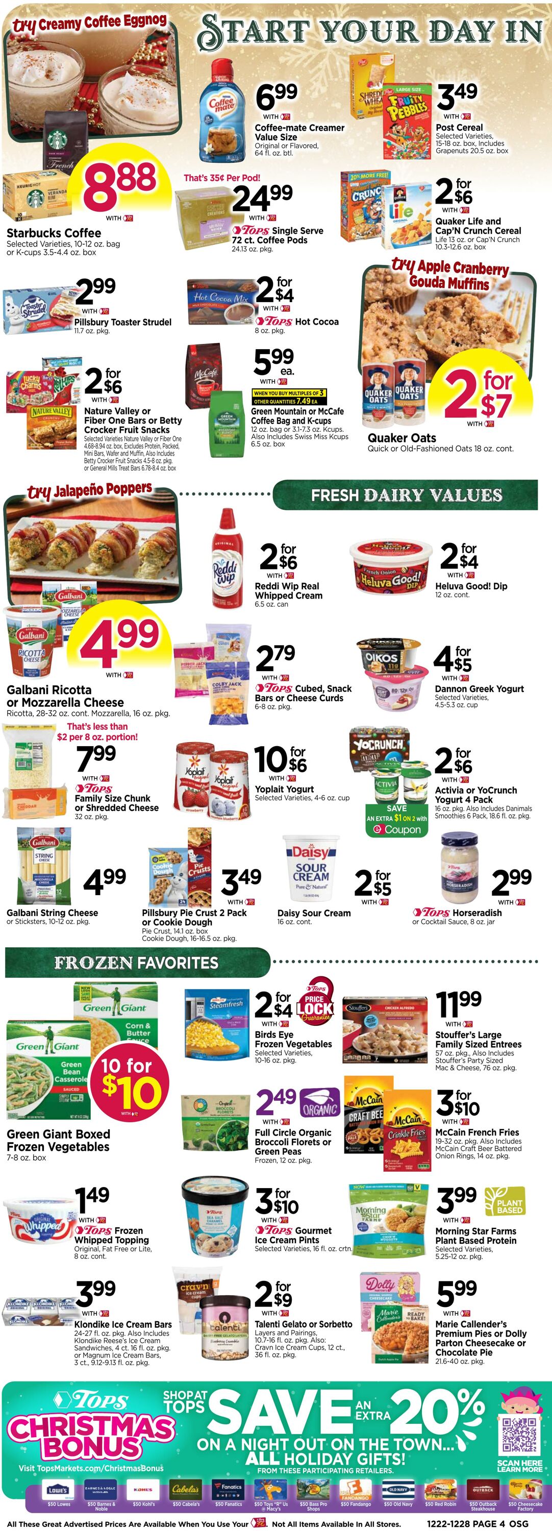 Weekly ad Tops Friendly Markets 12/22/2024 - 12/28/2024