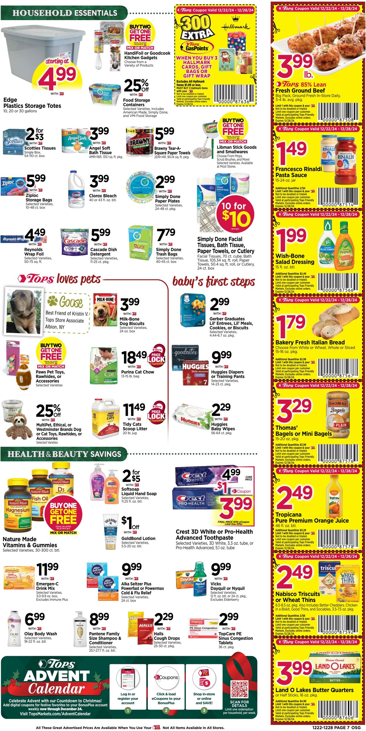 Weekly ad Tops Friendly Markets 12/22/2024 - 12/28/2024