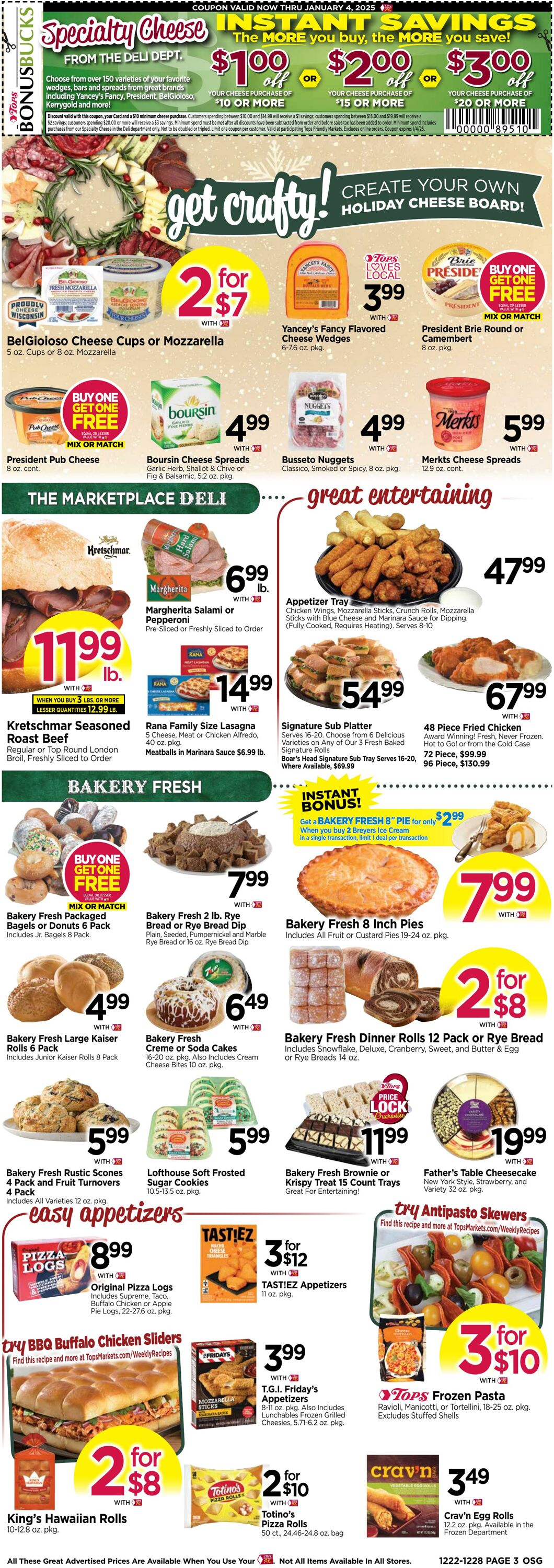 Weekly ad Tops Friendly Markets 12/22/2024 - 12/28/2024