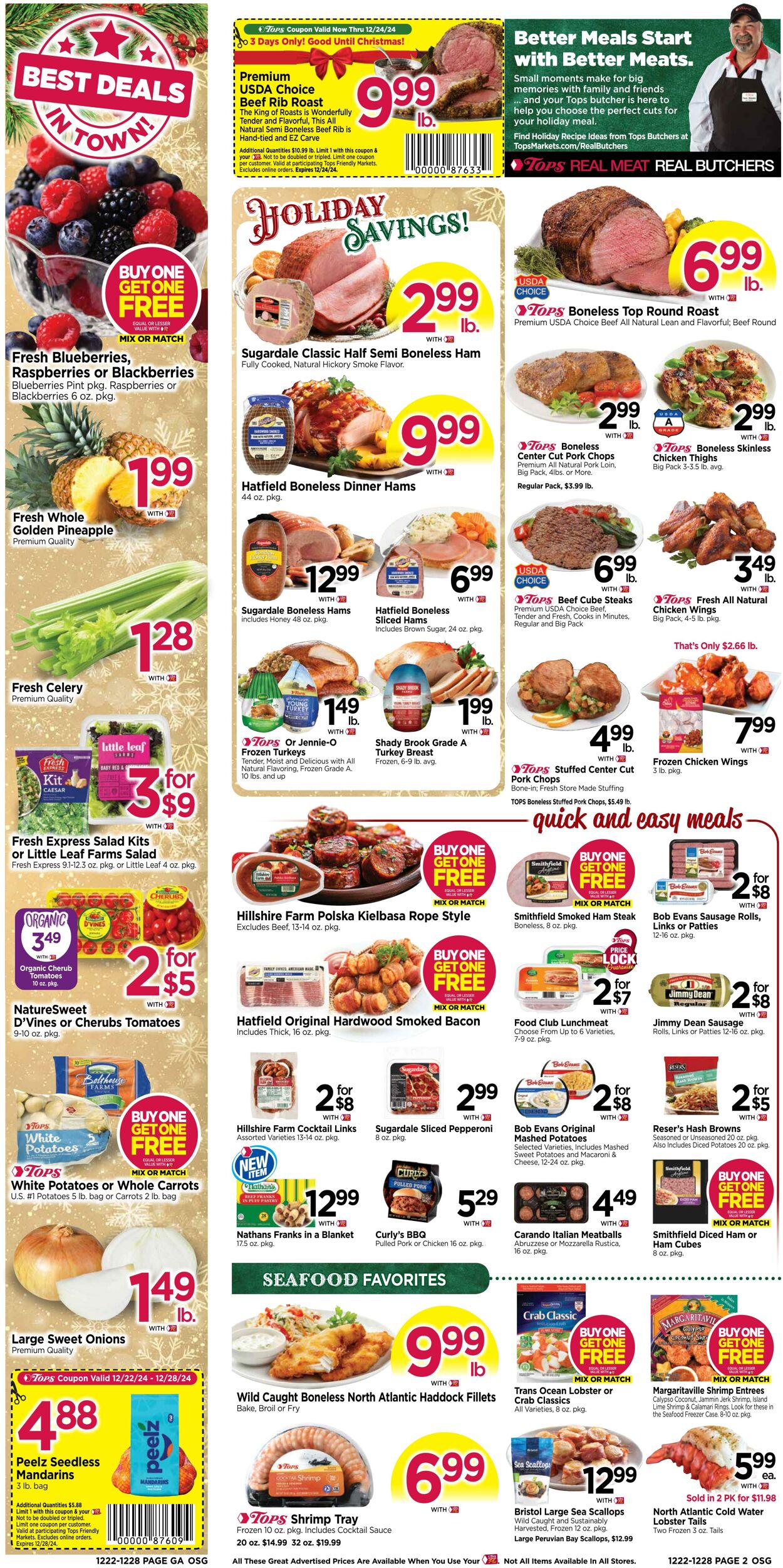 Weekly ad Tops Friendly Markets 12/22/2024 - 12/28/2024