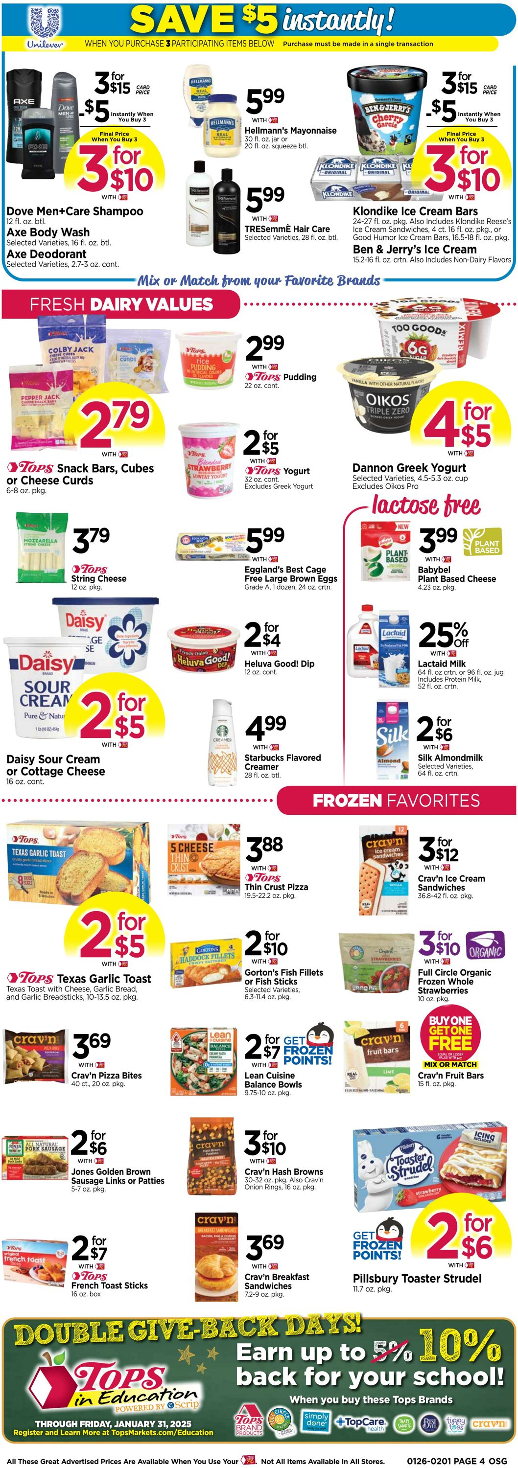 Weekly ad Tops Friendly Markets 01/26/2025 - 02/01/2025