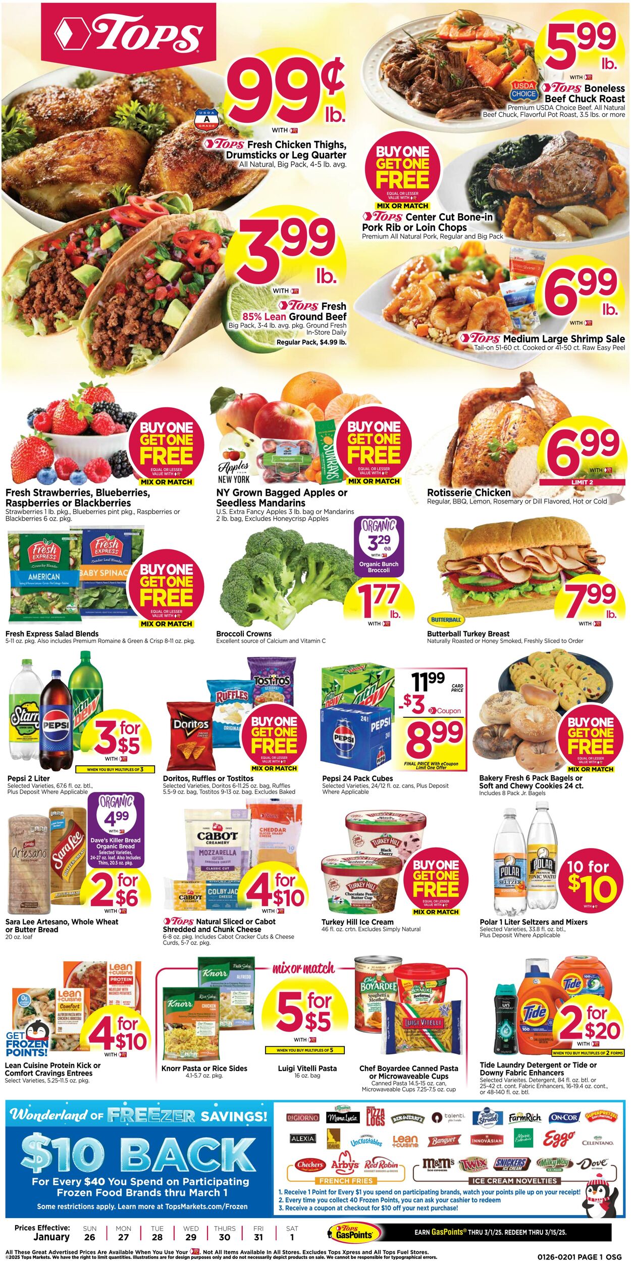 Weekly ad Tops Friendly Markets 01/26/2025 - 02/01/2025