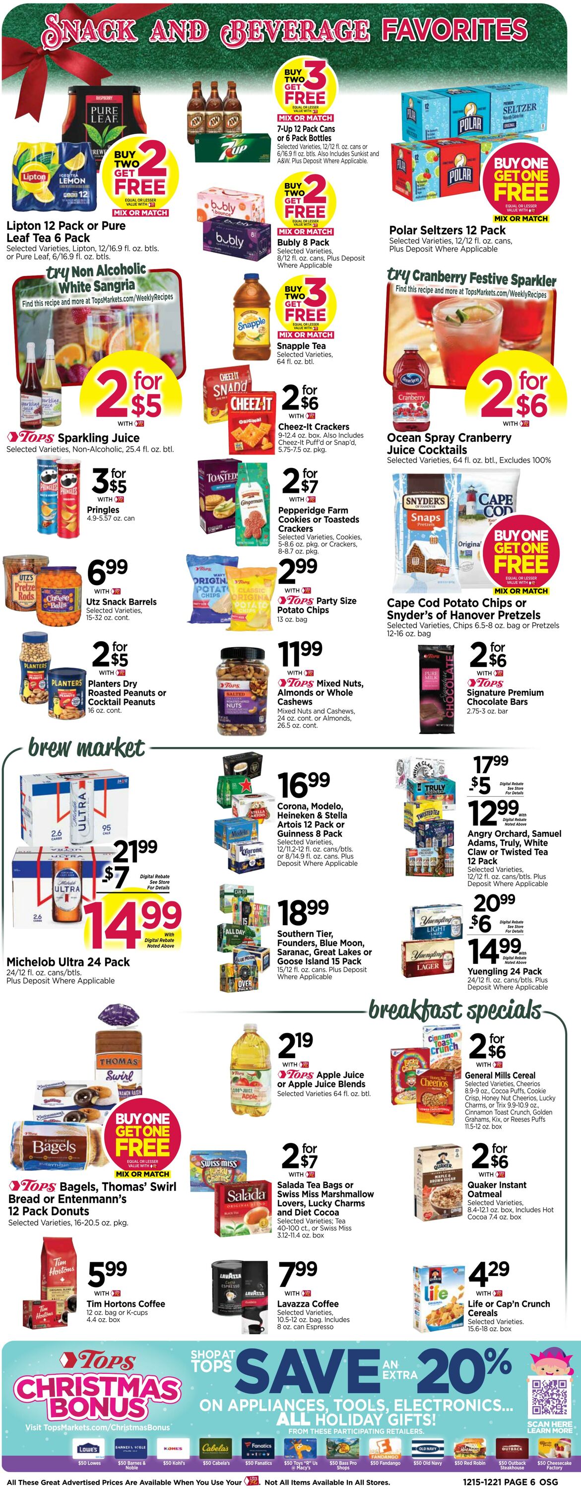 Weekly ad Tops Friendly Markets 12/15/2024 - 12/21/2024