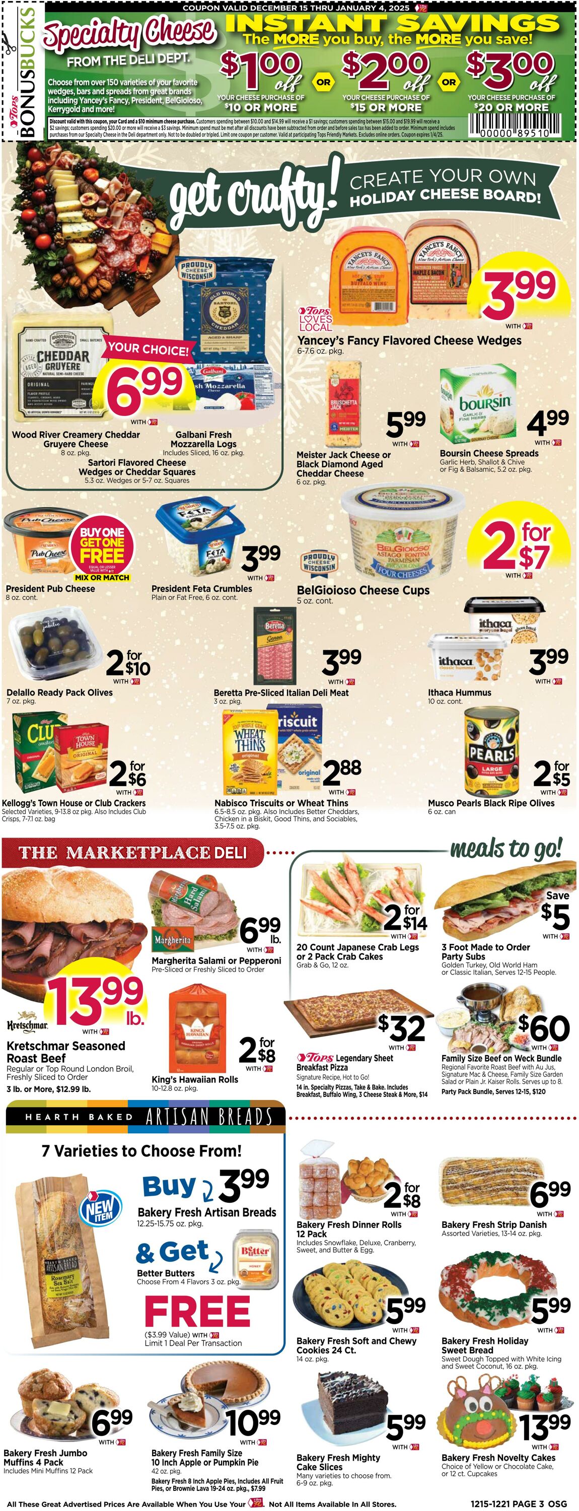 Weekly ad Tops Friendly Markets 12/15/2024 - 12/21/2024