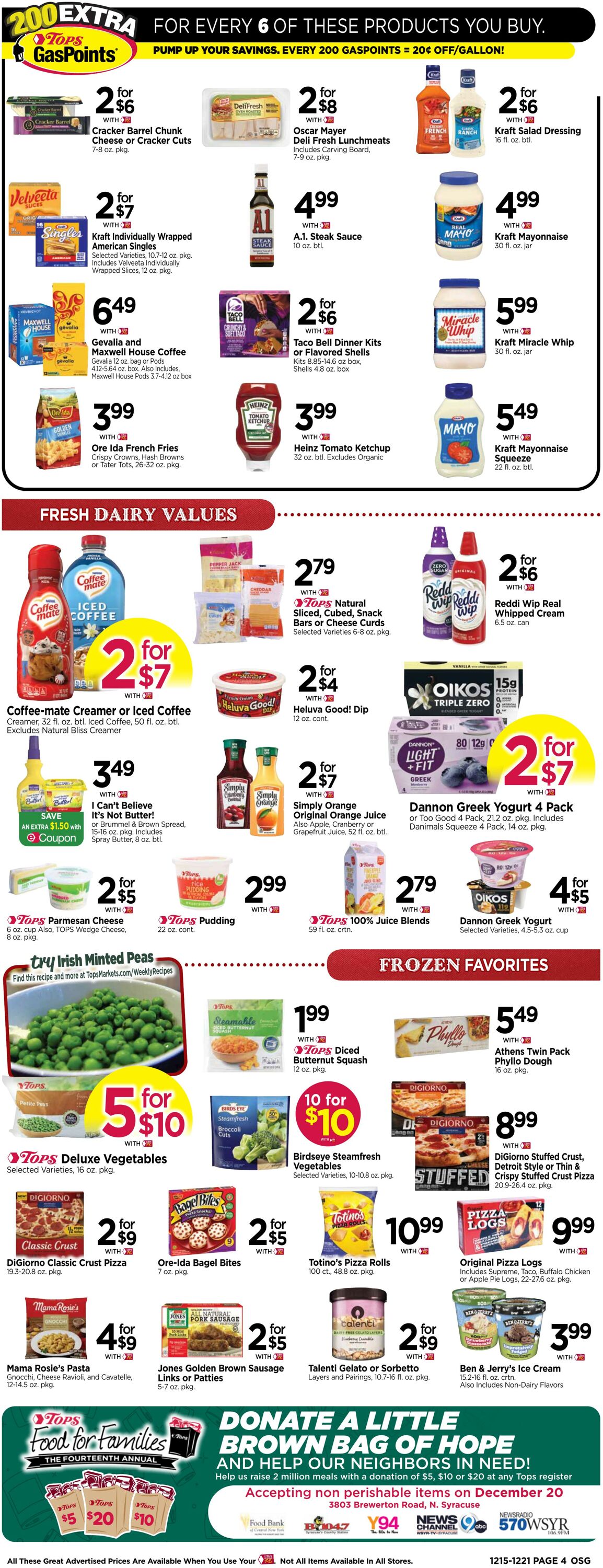 Weekly ad Tops Friendly Markets 12/15/2024 - 12/21/2024