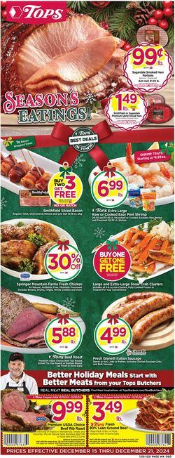 Weekly ad Tops Friendly Markets 12/15/2024 - 12/21/2024