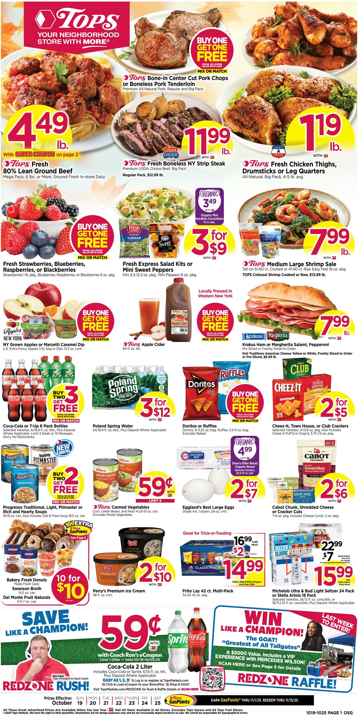 Weekly ad Tops Friendly Markets 10/19/2025 - 10/25/2025