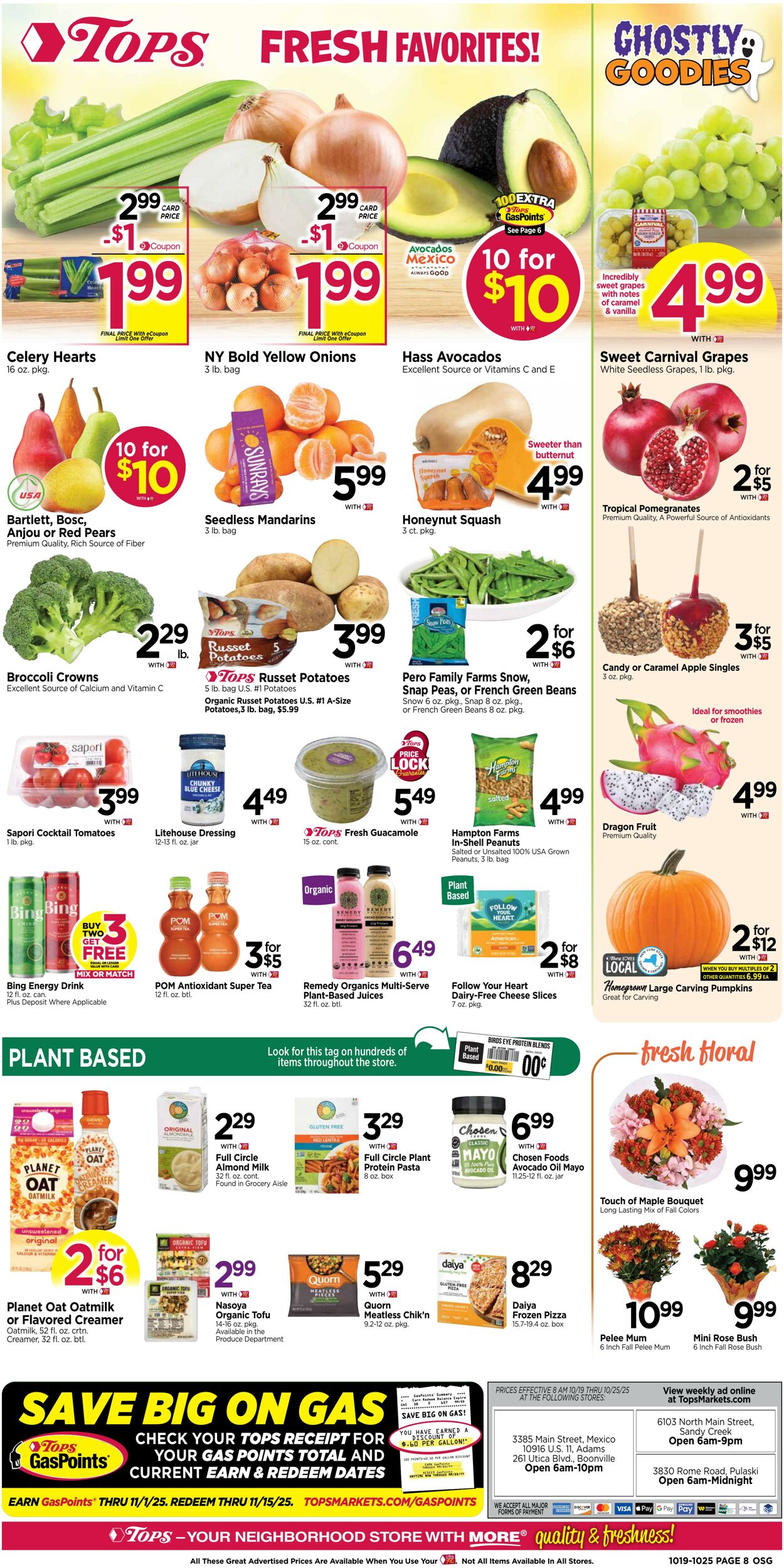 Weekly ad Tops Friendly Markets 10/19/2025 - 10/25/2025