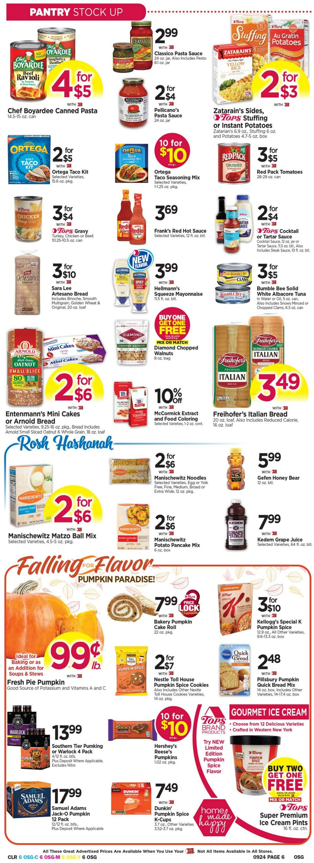 Weekly ad Tops Friendly Markets 09/18/2022 - 09/24/2022